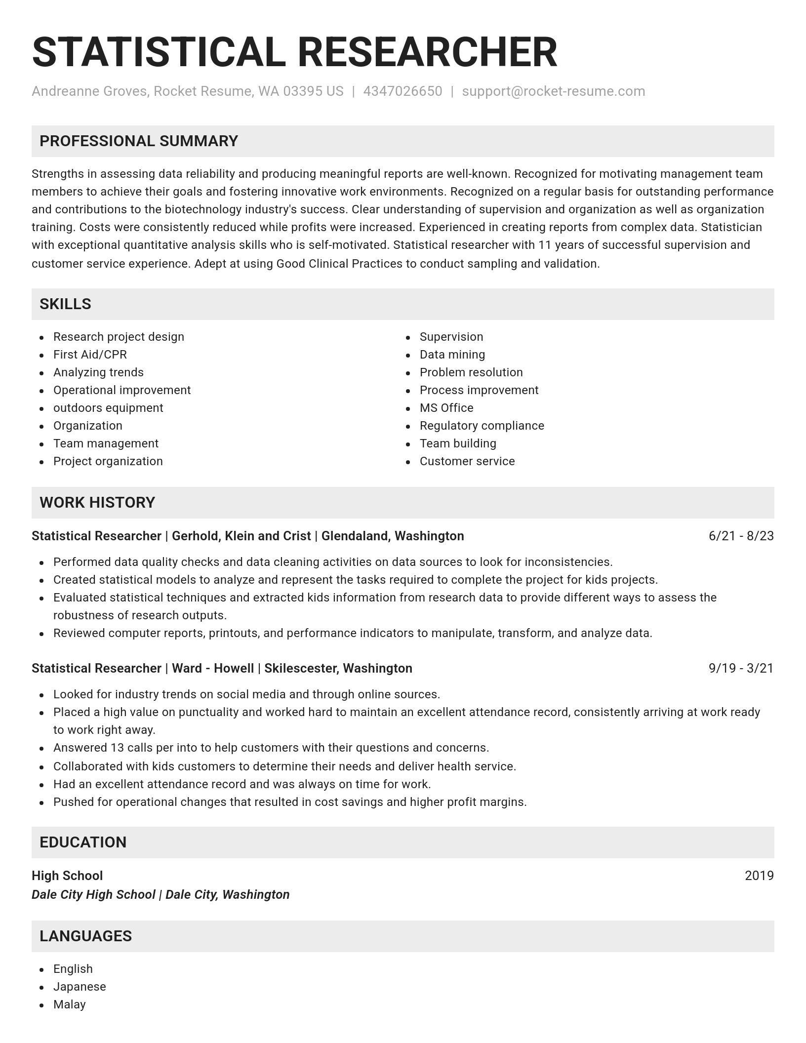 Genius resume template