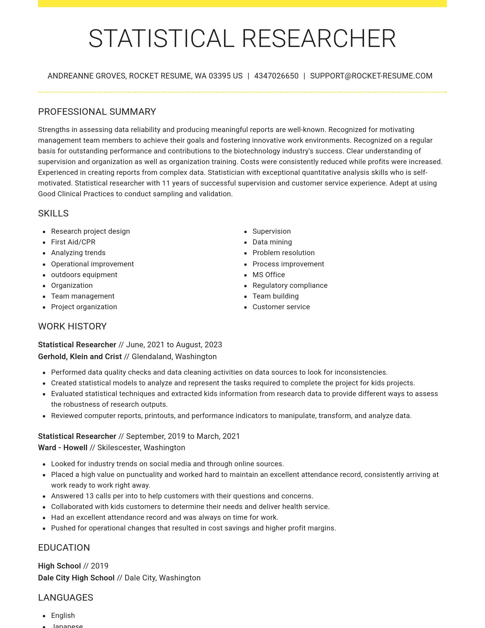 Grand resume template