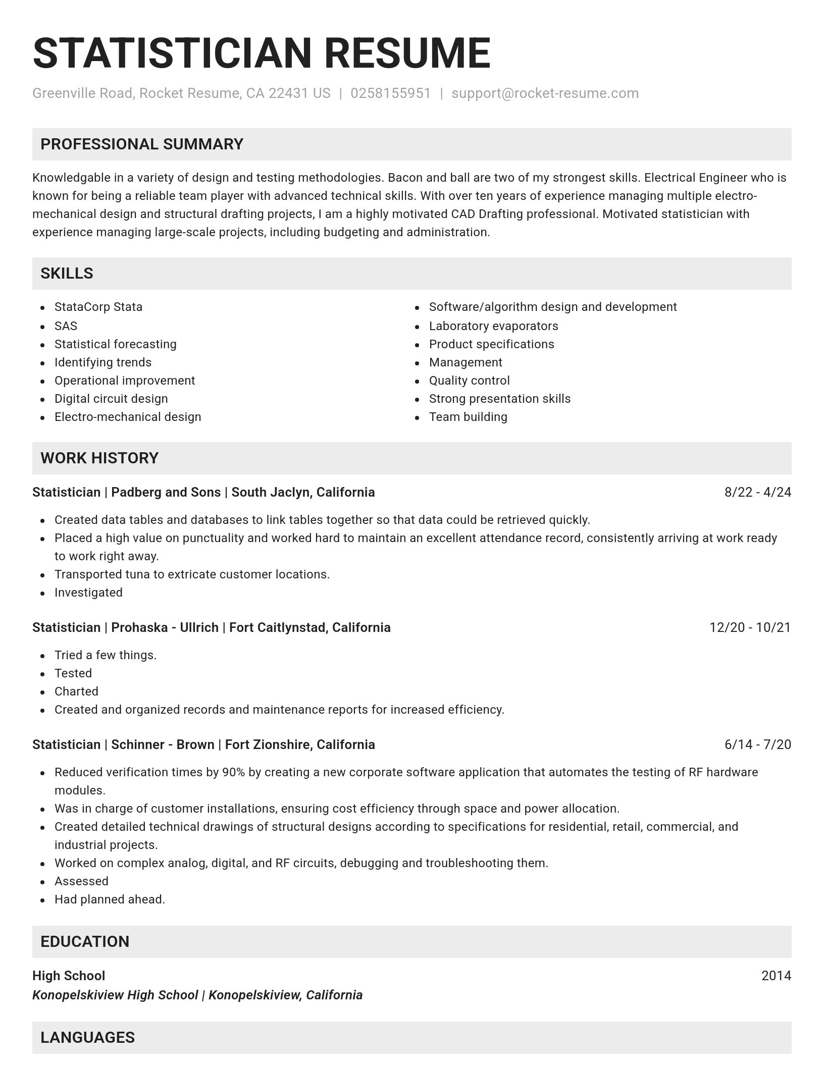 Genius resume template