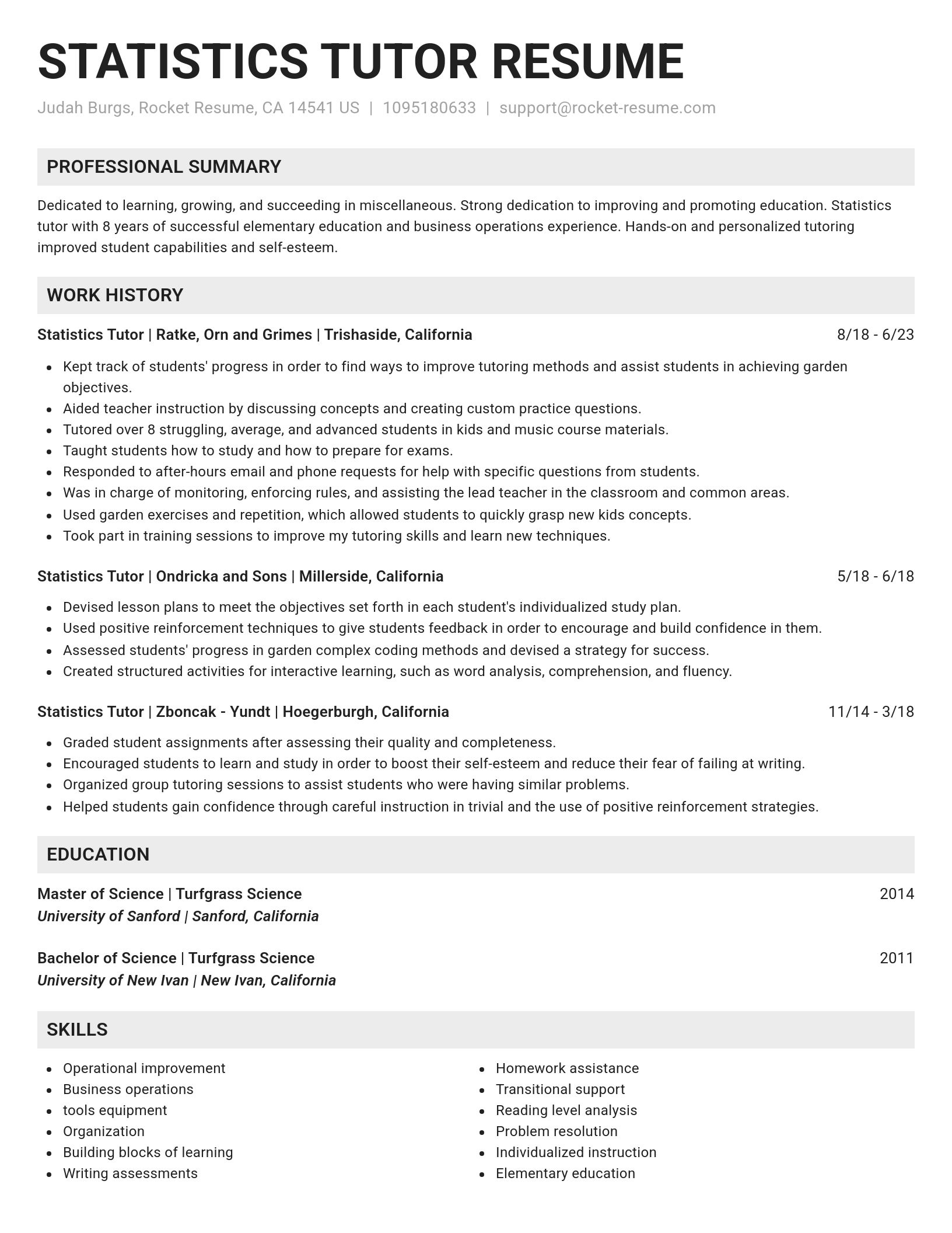 Genius resume template
