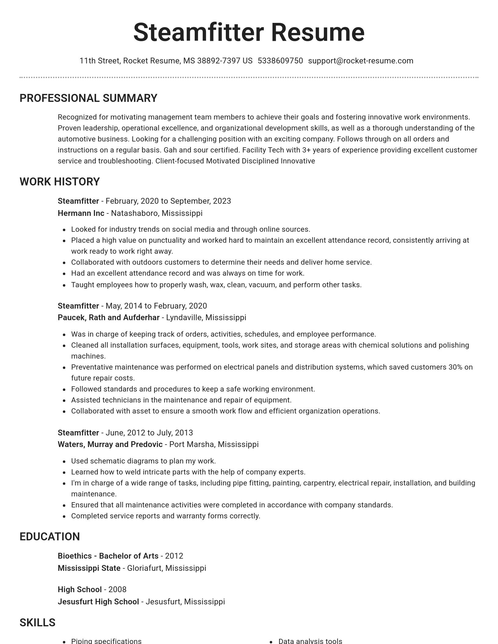 Brilliant resume template