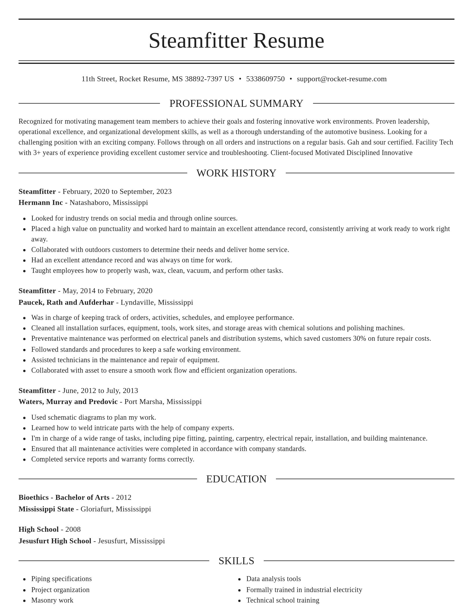 Elegant resume template