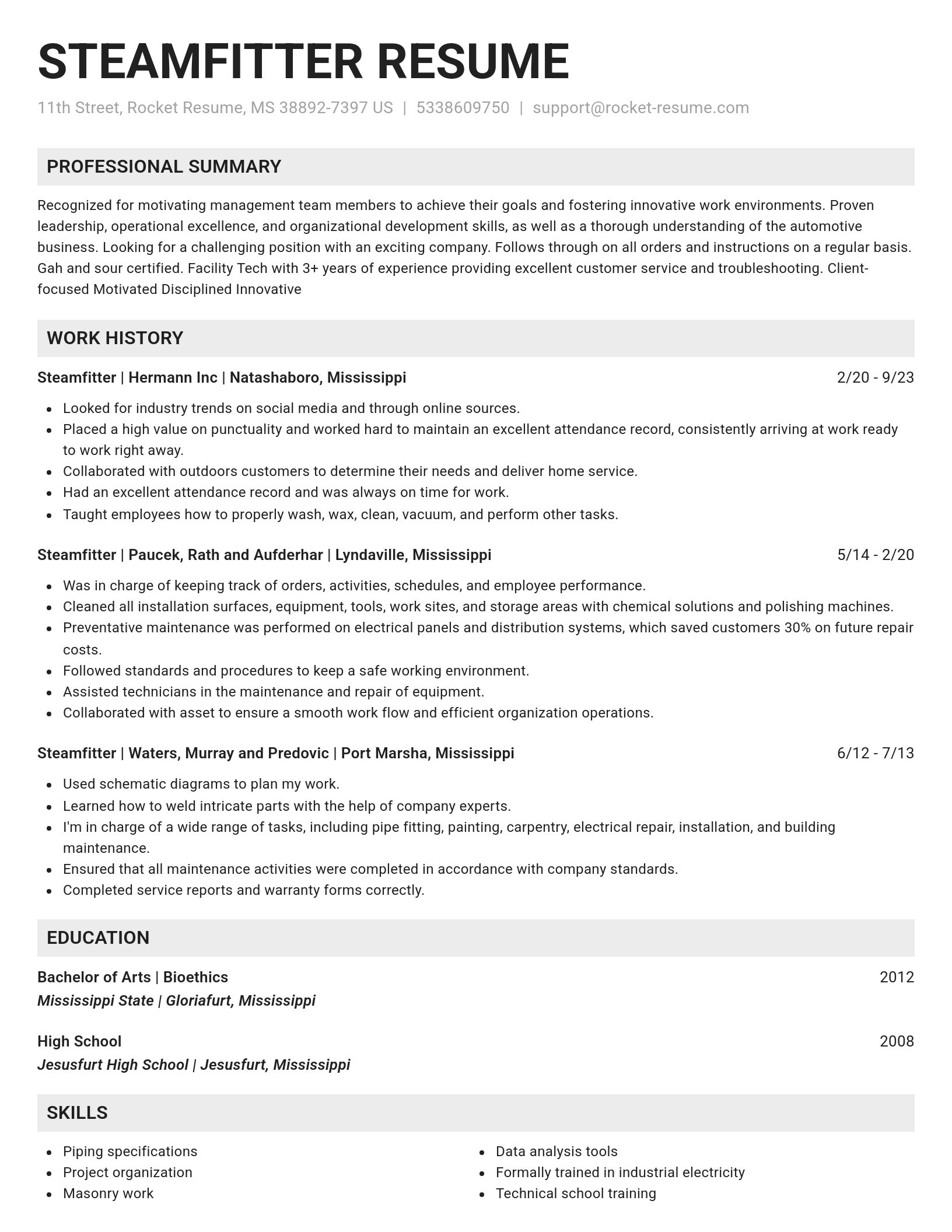 Genius resume template