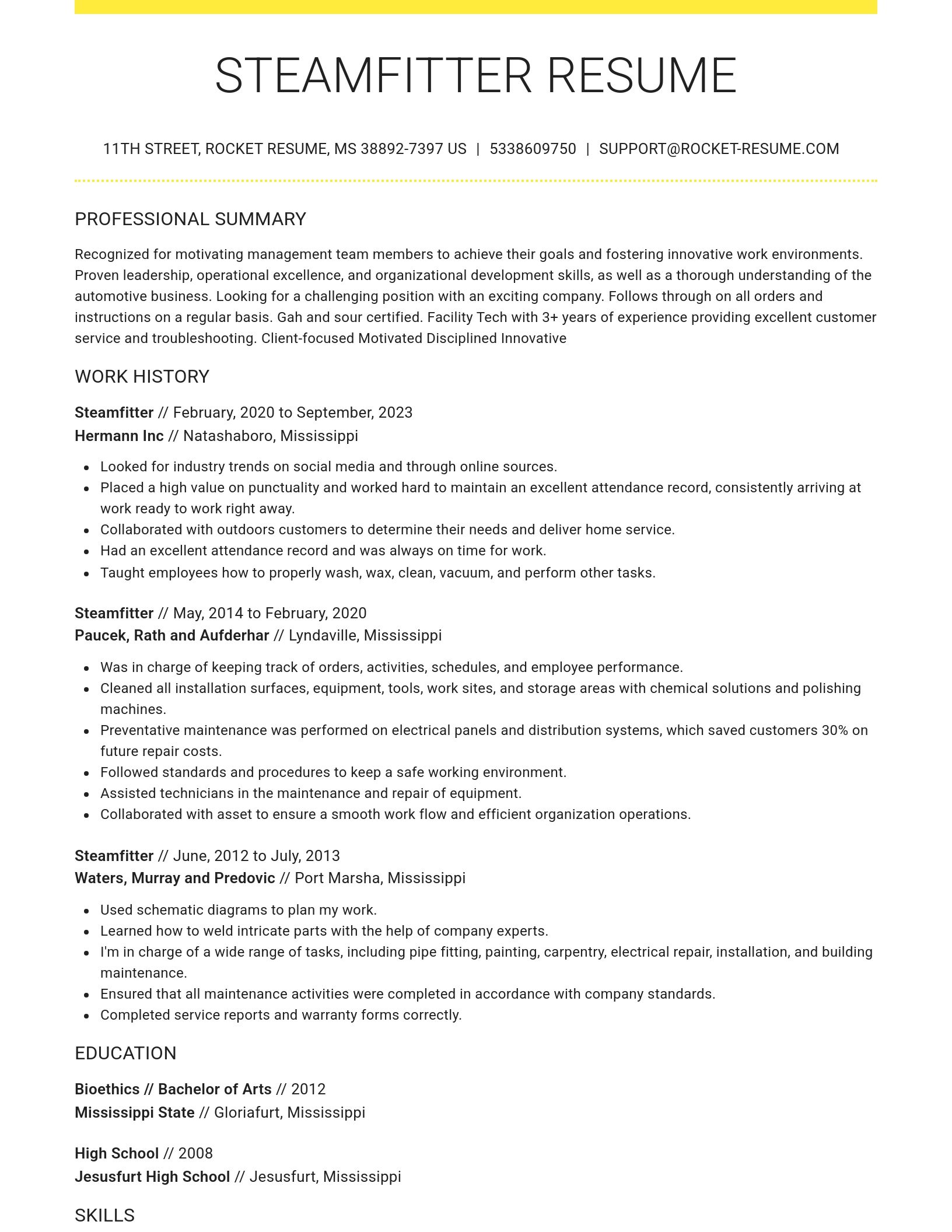 Grand resume template