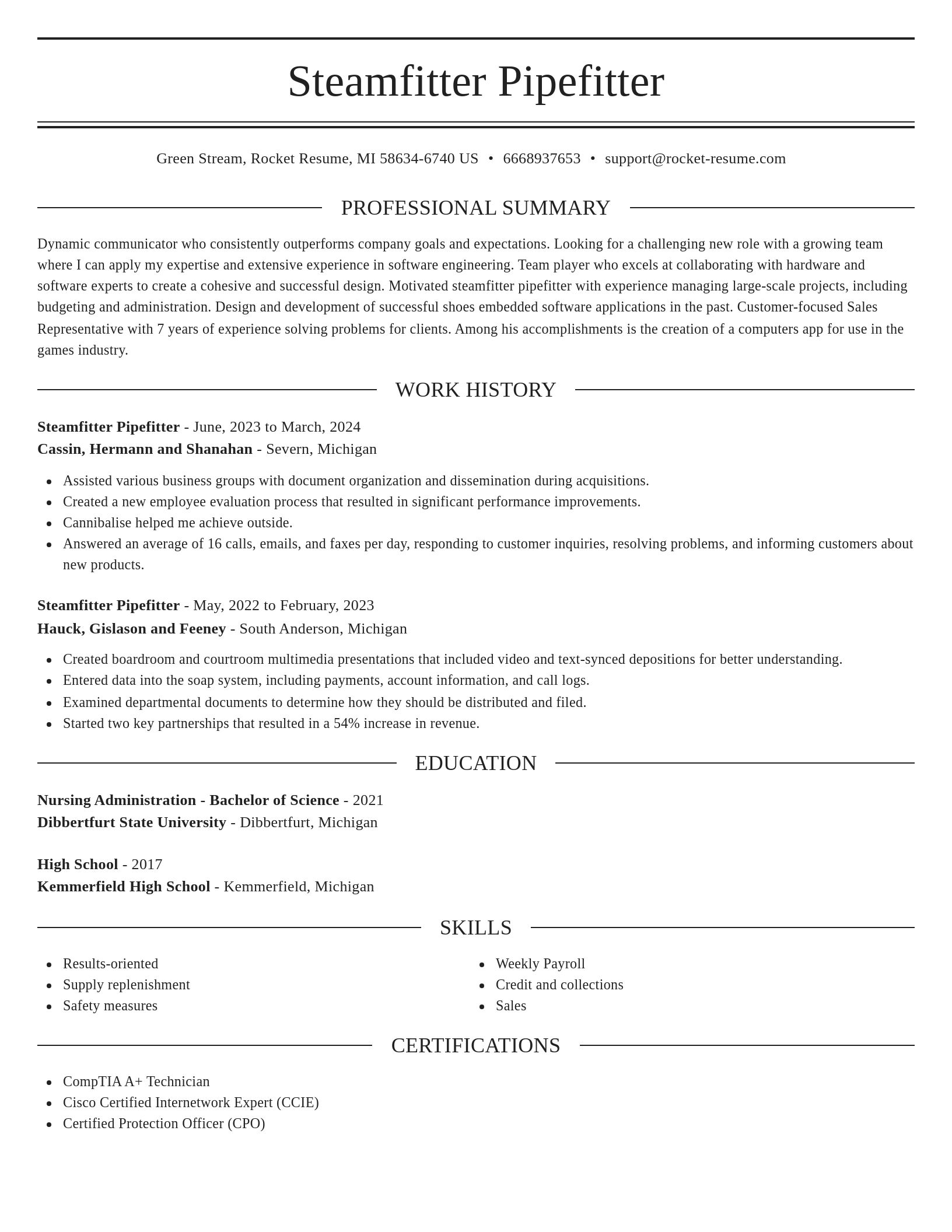 Elegant resume template