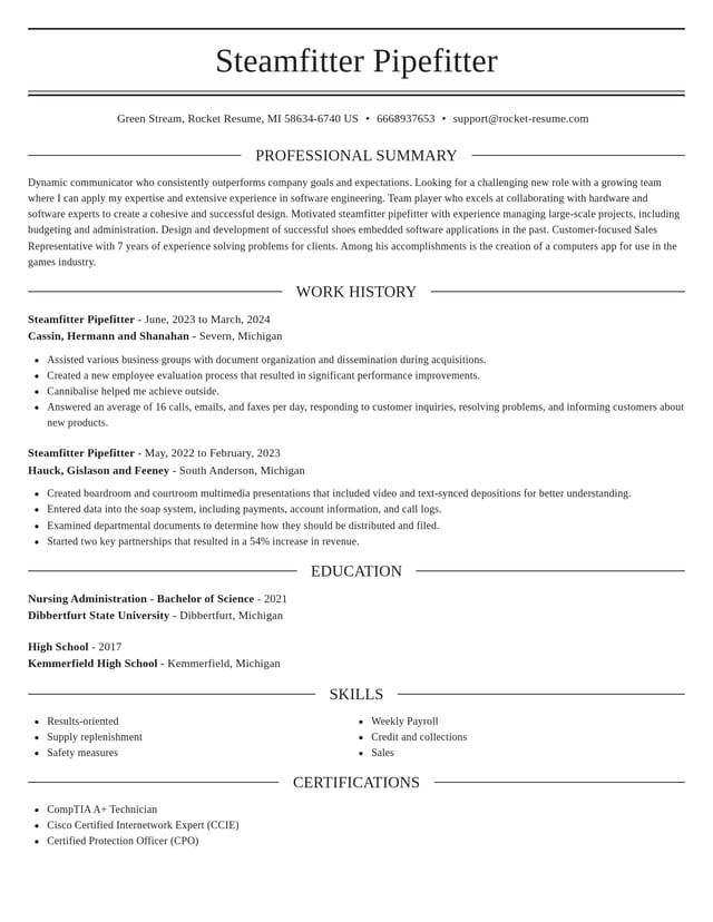Elegant resume template