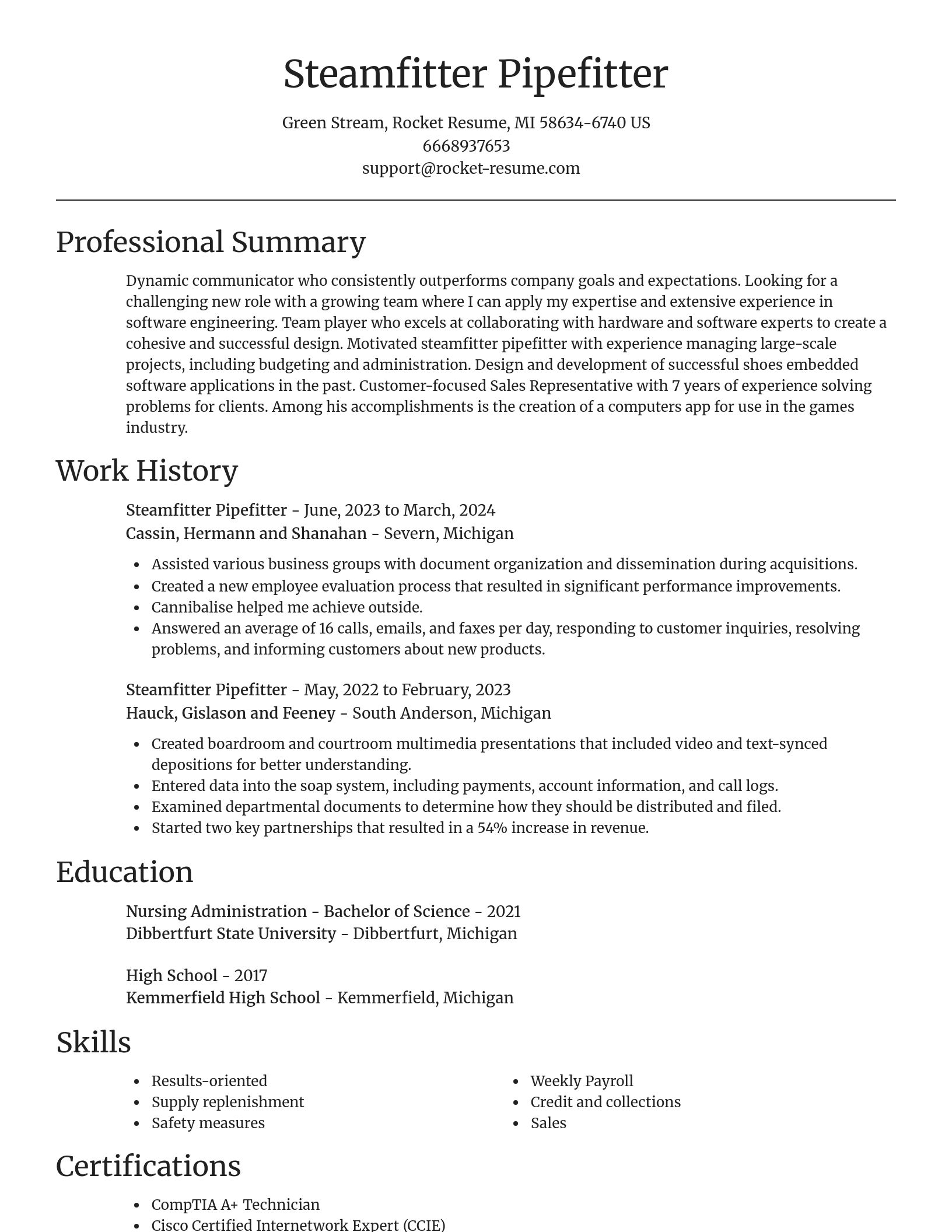 Focal Point resume template