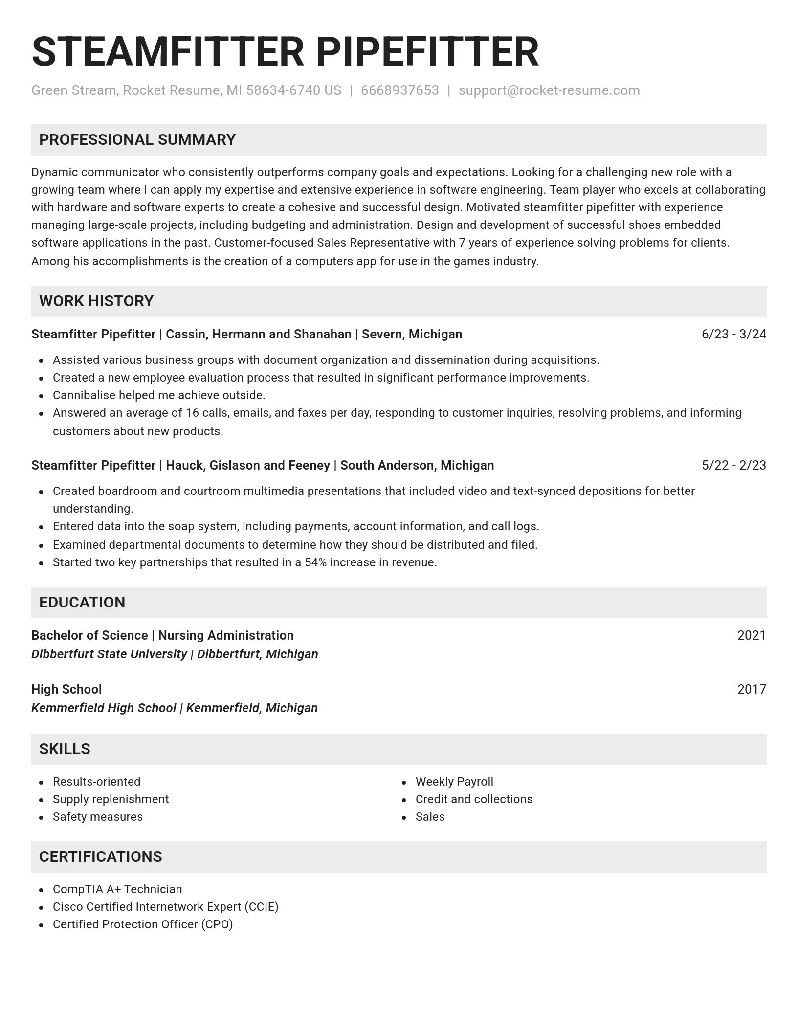 Genius resume template