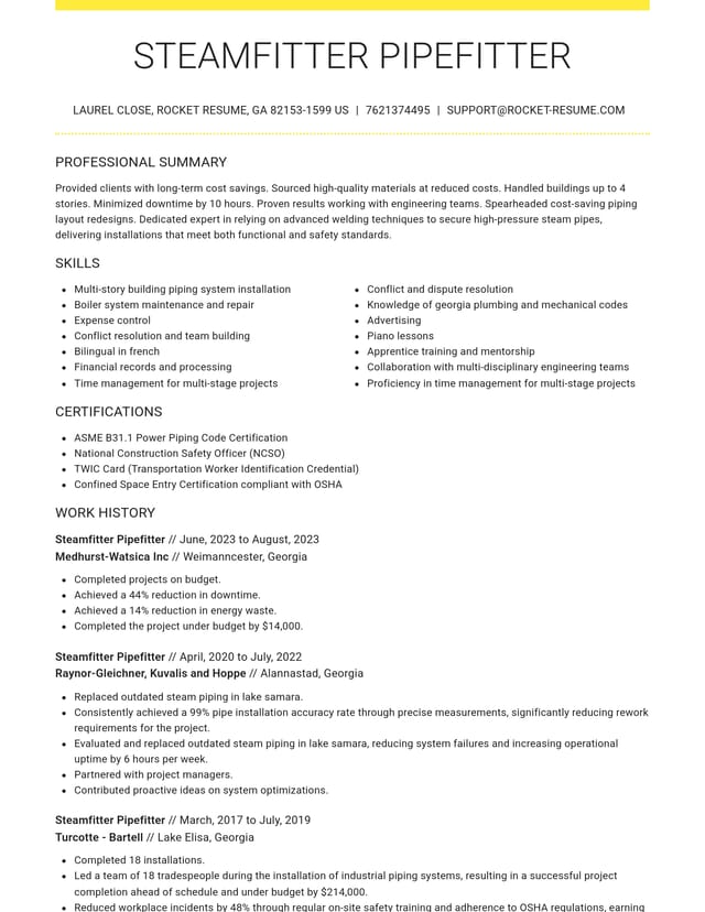 Grand resume template
