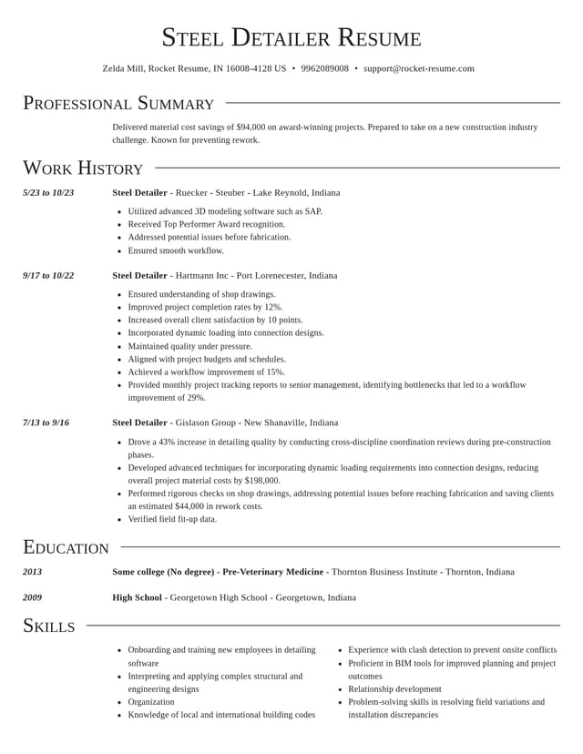 Director resume template
