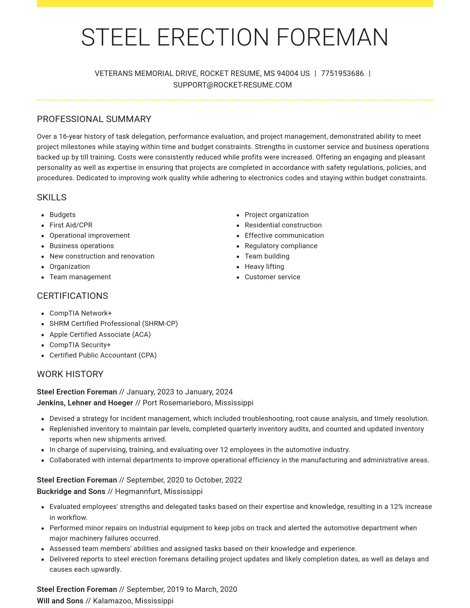 Grand resume template