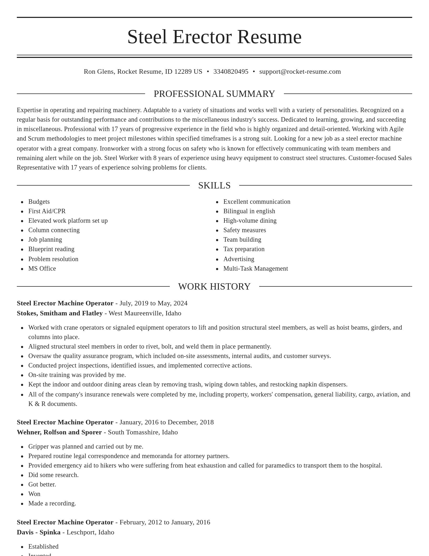 Elegant resume template