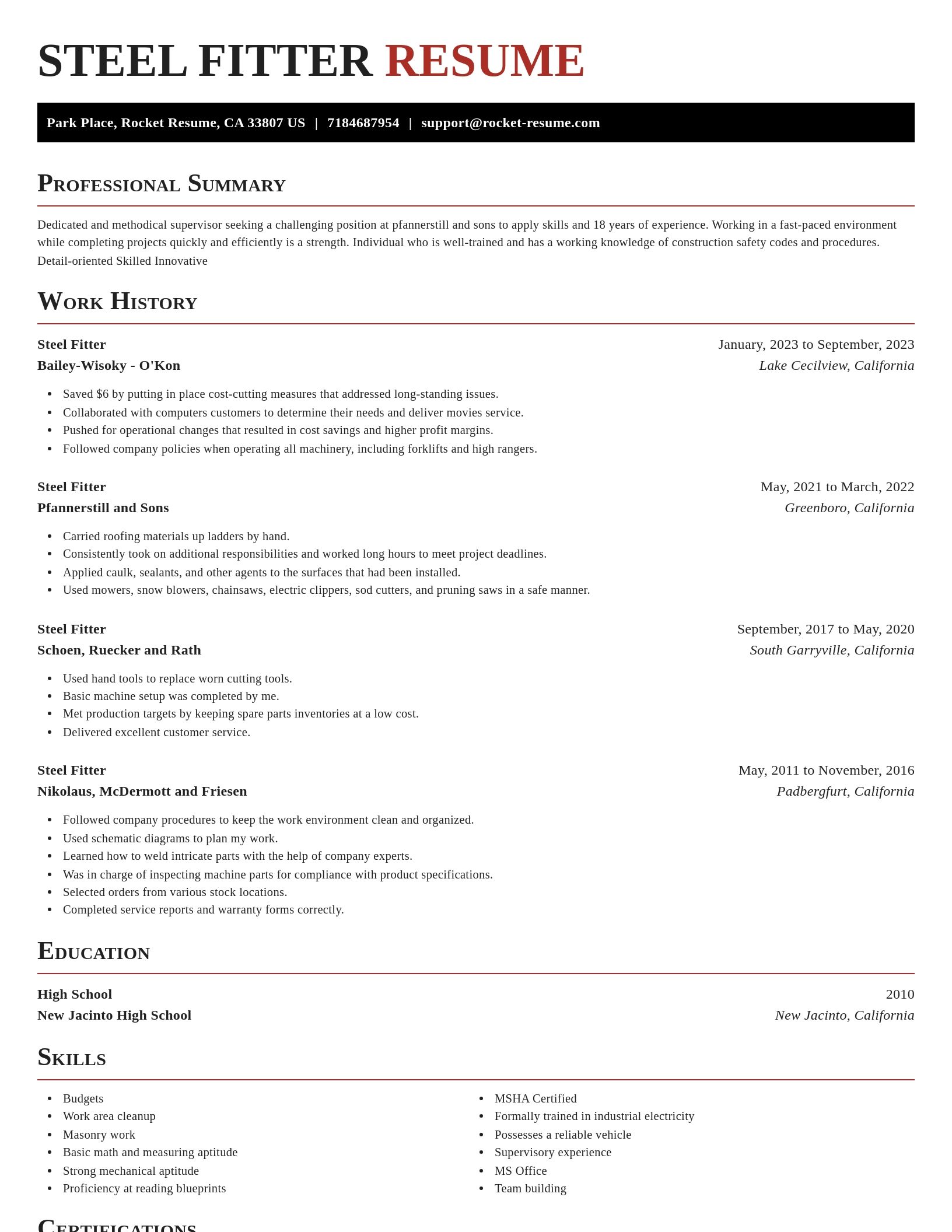 Exquisite resume template