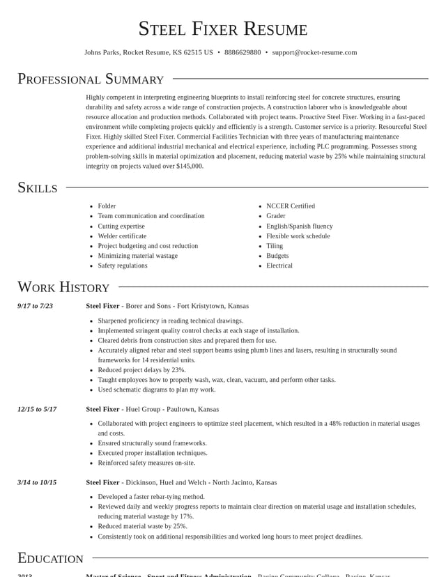 Director resume template