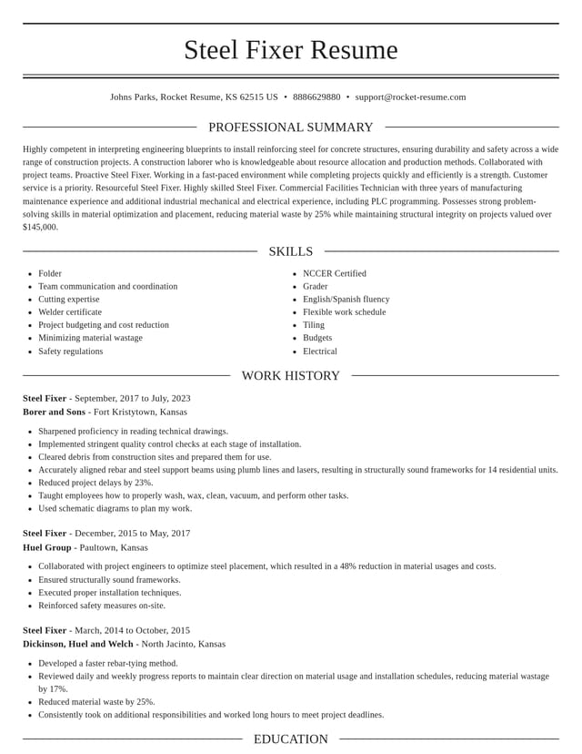 Elegant resume template