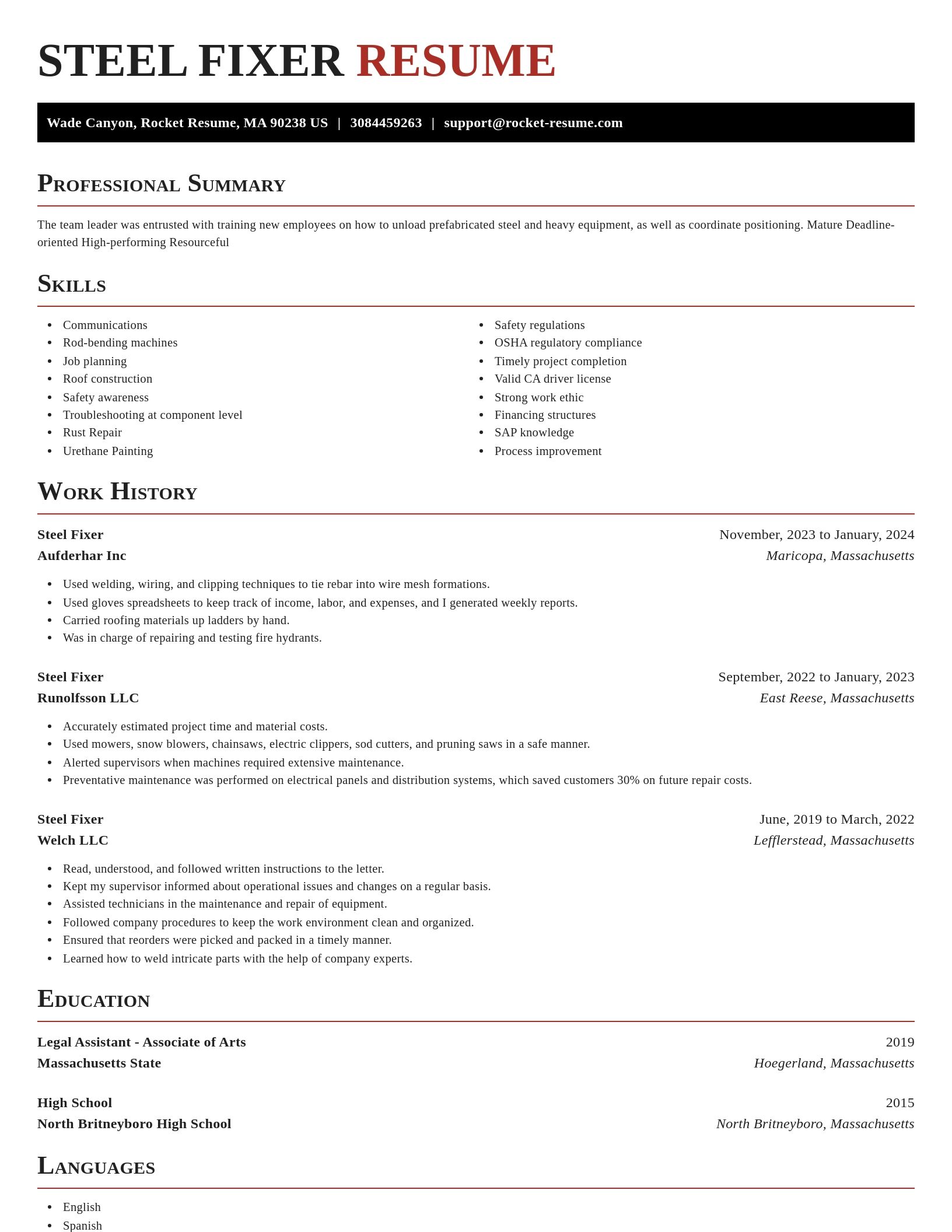Exquisite resume template