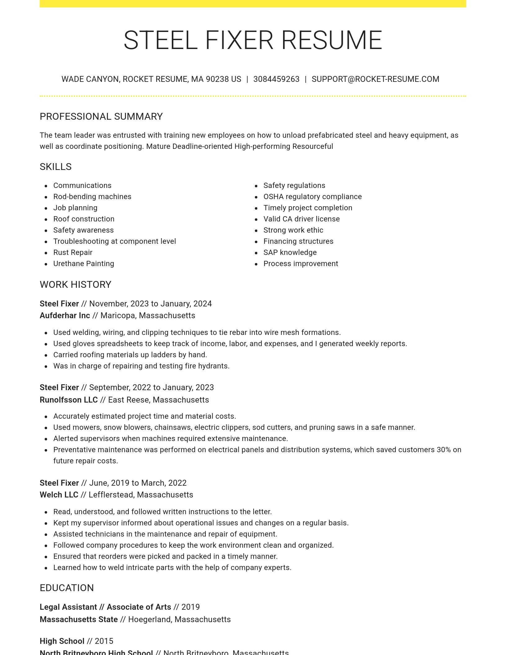 Grand resume template