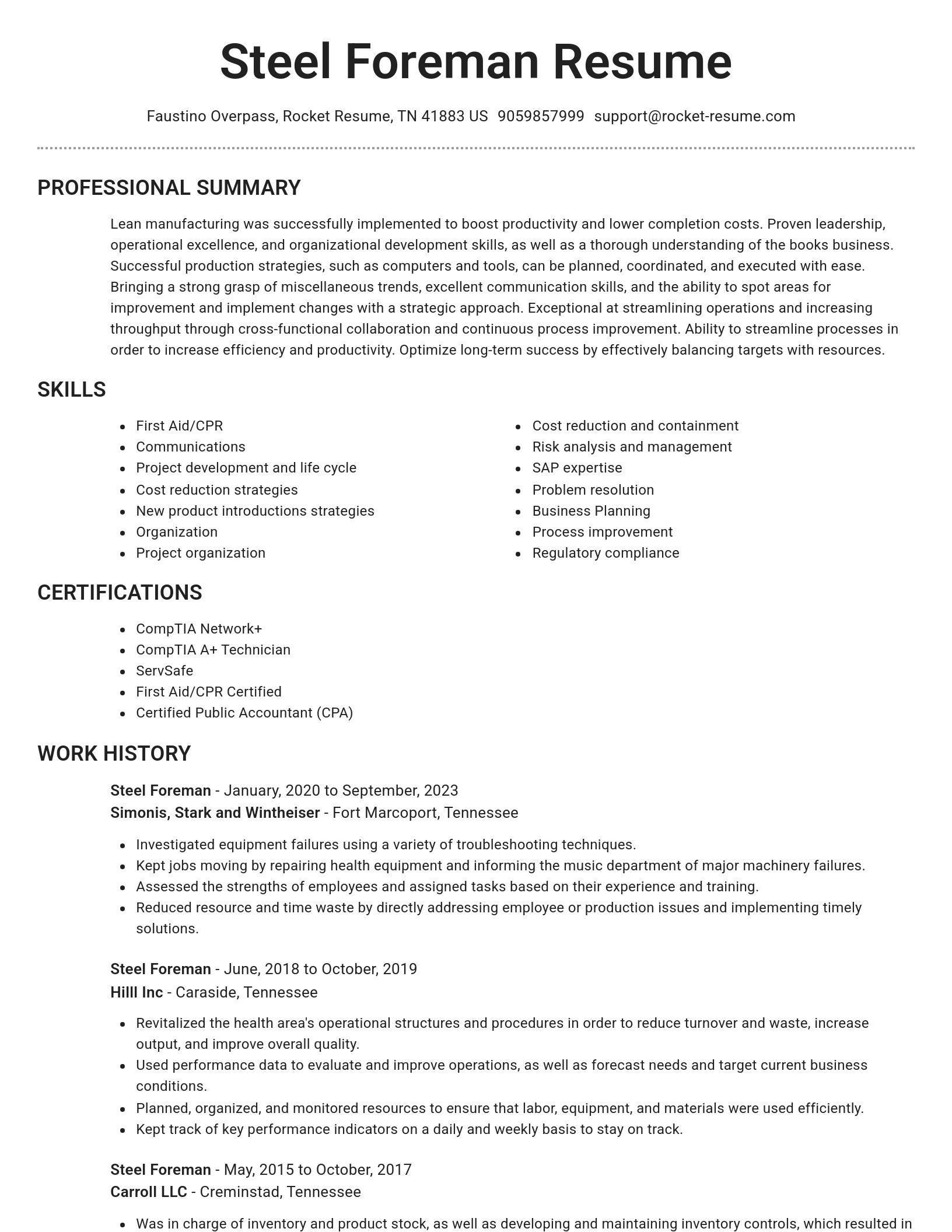 Brilliant resume template