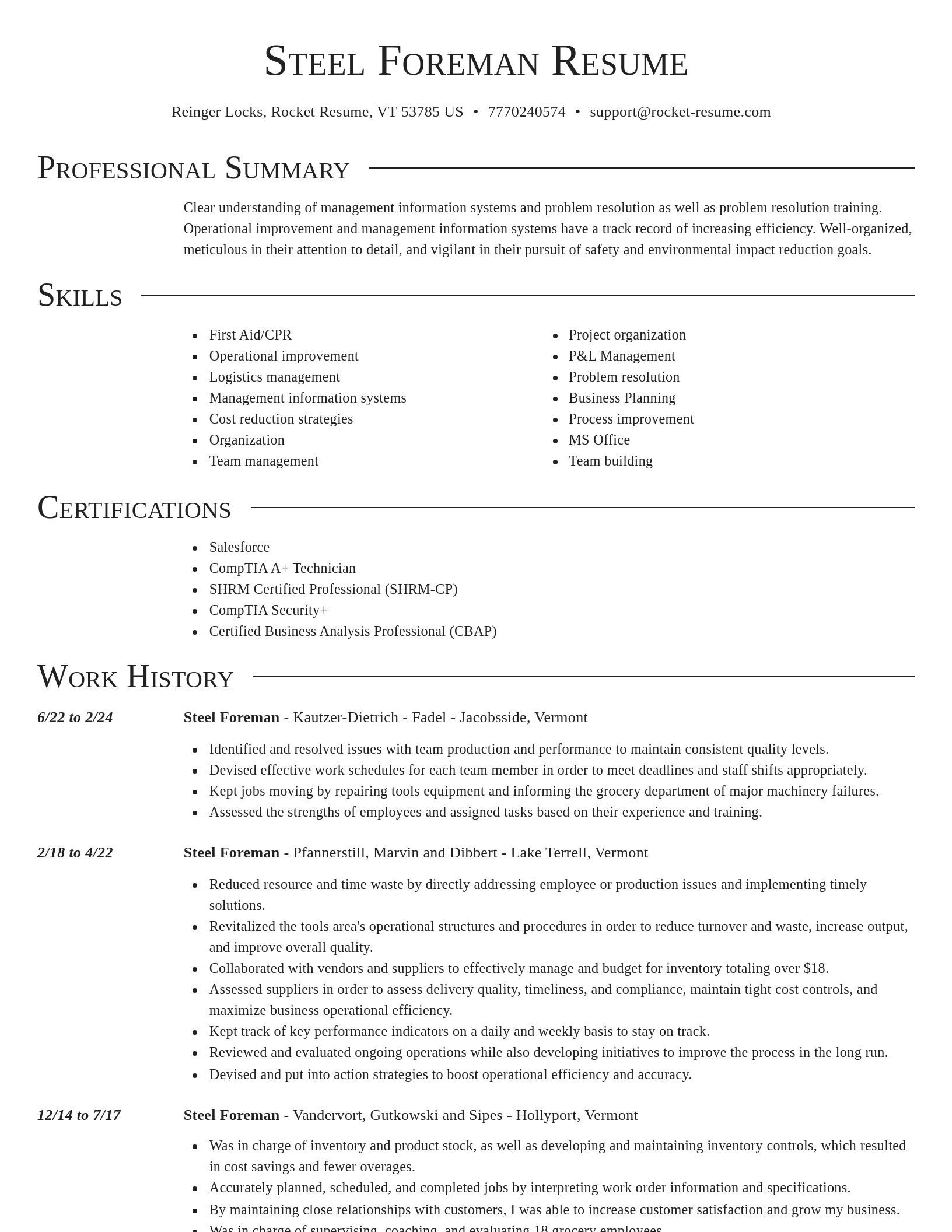 Director resume template