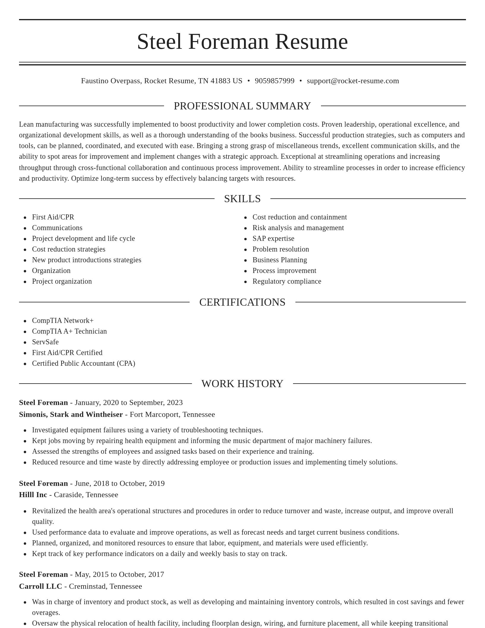 Elegant resume template
