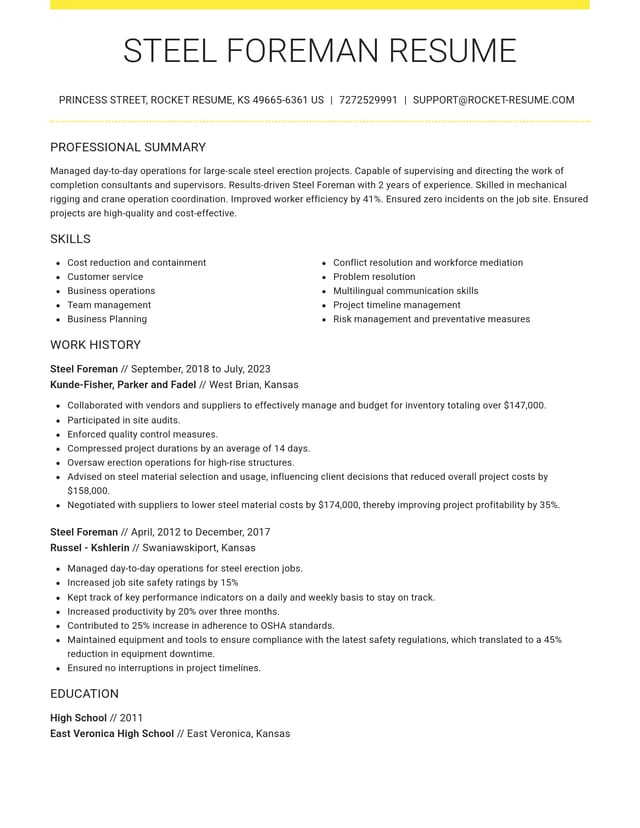 Grand resume template