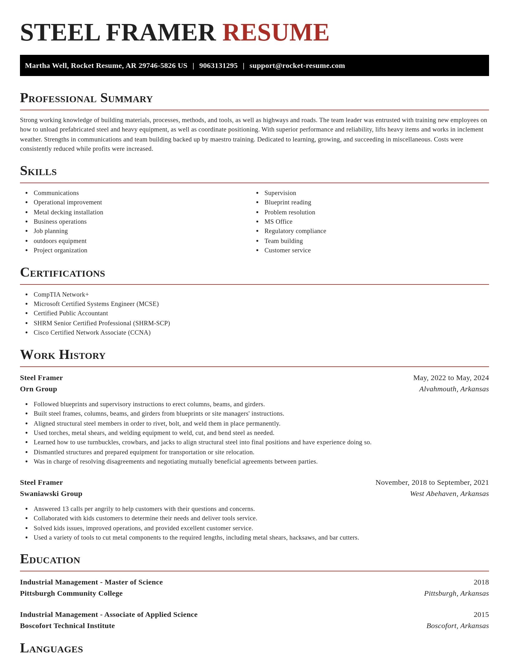 Exquisite resume template