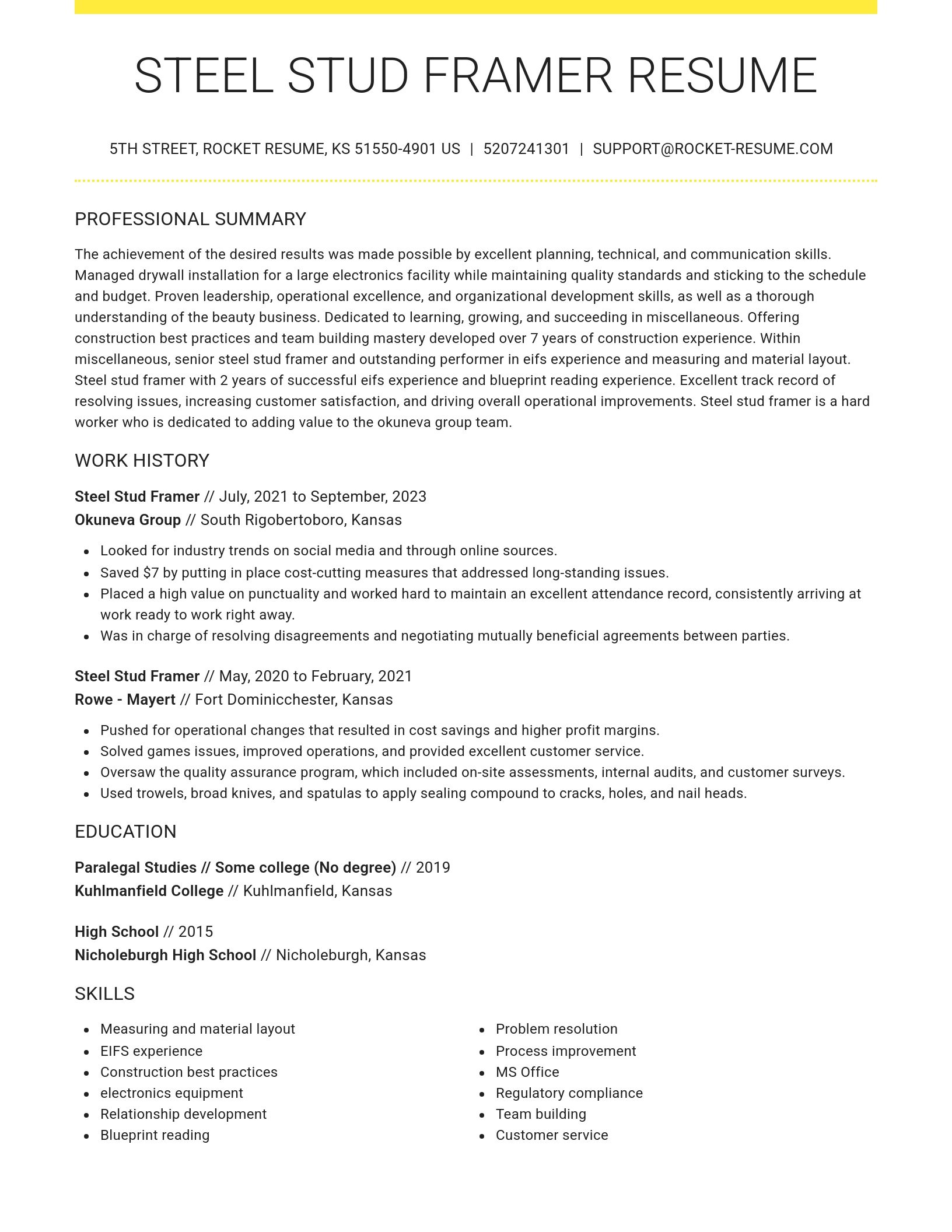 Grand resume template