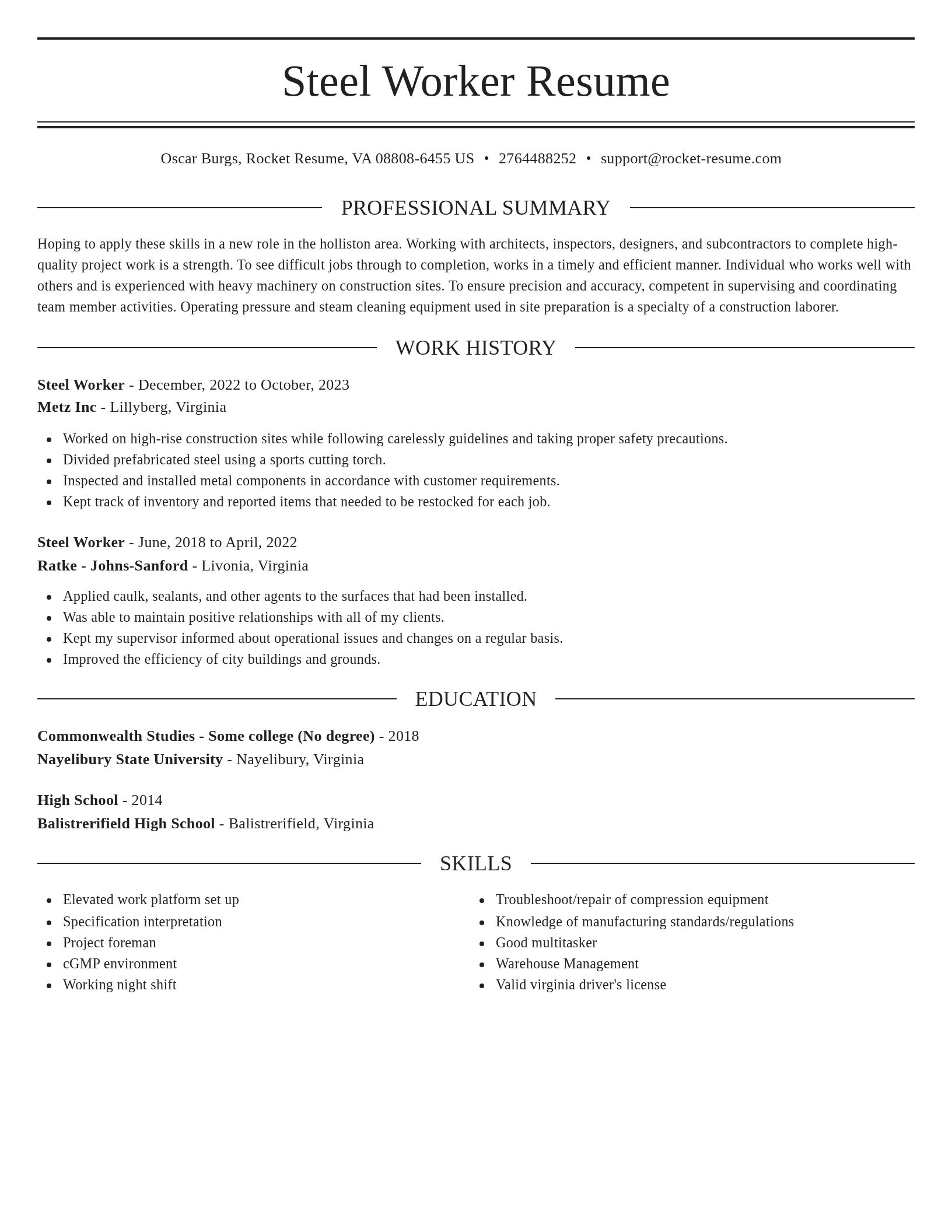 Elegant resume template