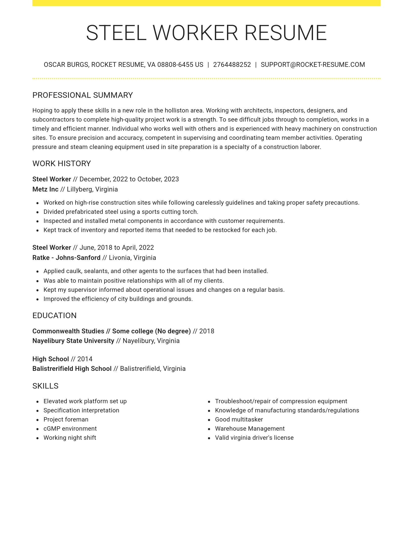 Grand resume template