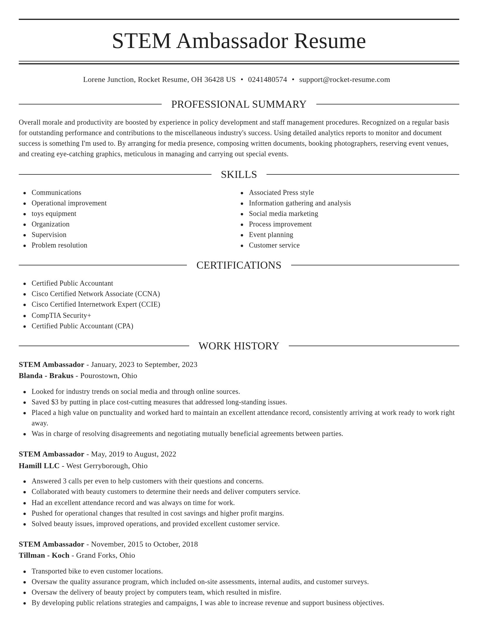 Elegant resume template