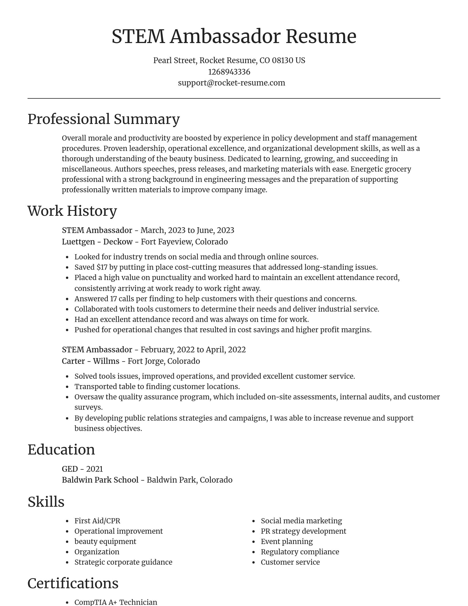 Focal Point resume template