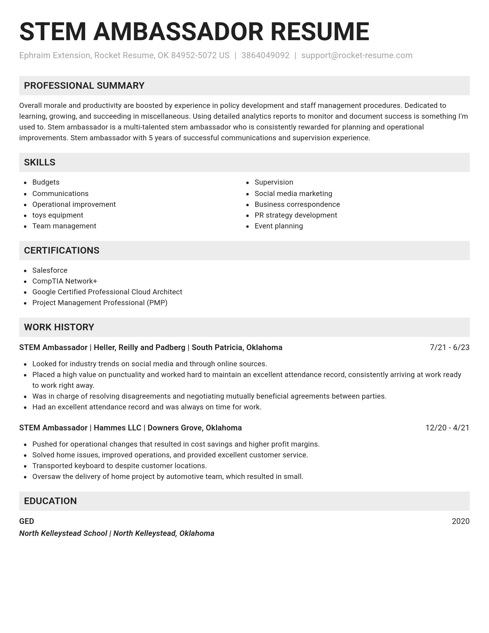 Genius resume template