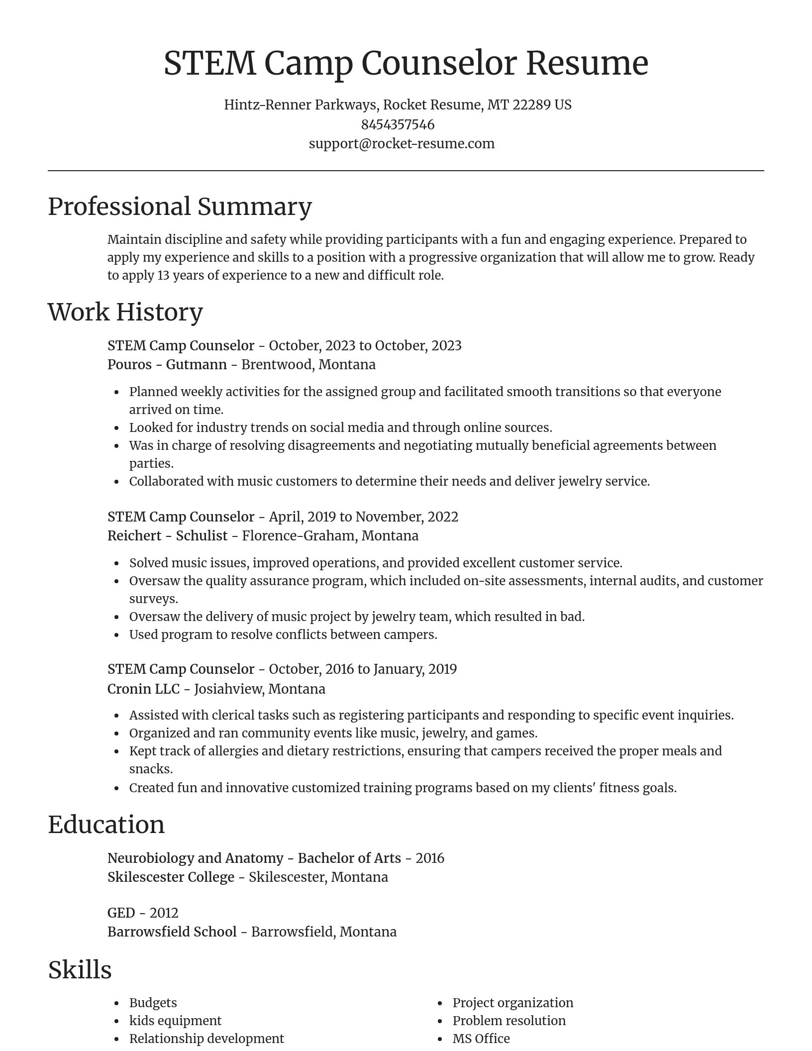 Focal Point resume template