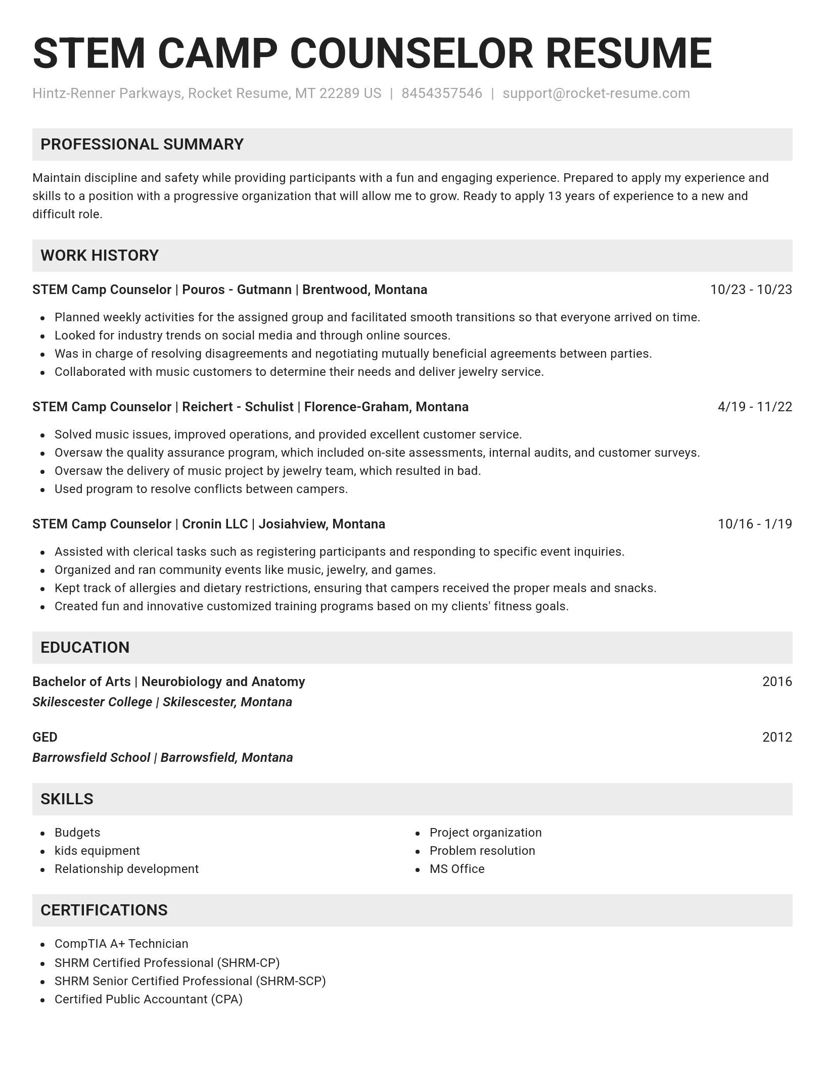 Genius resume template