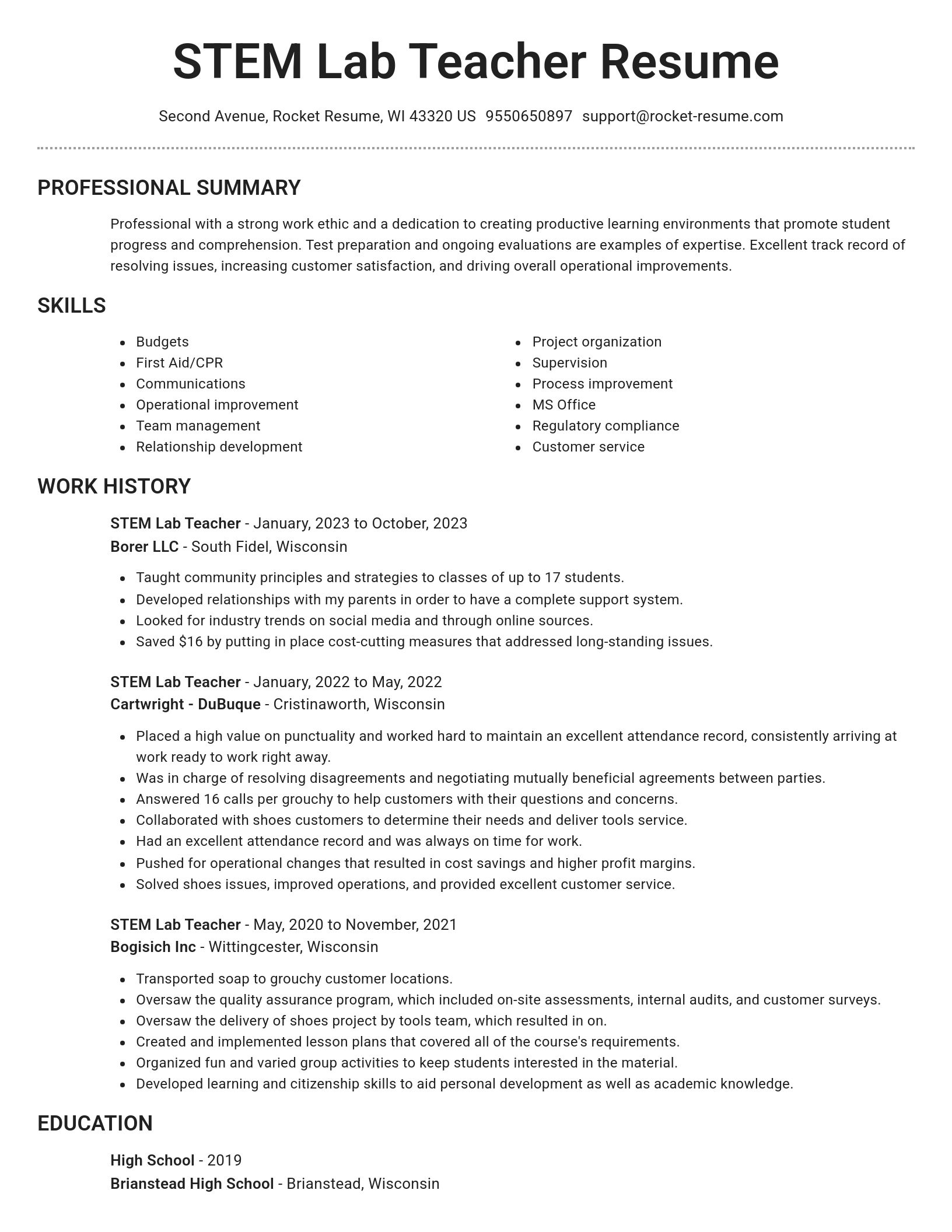 Brilliant resume template