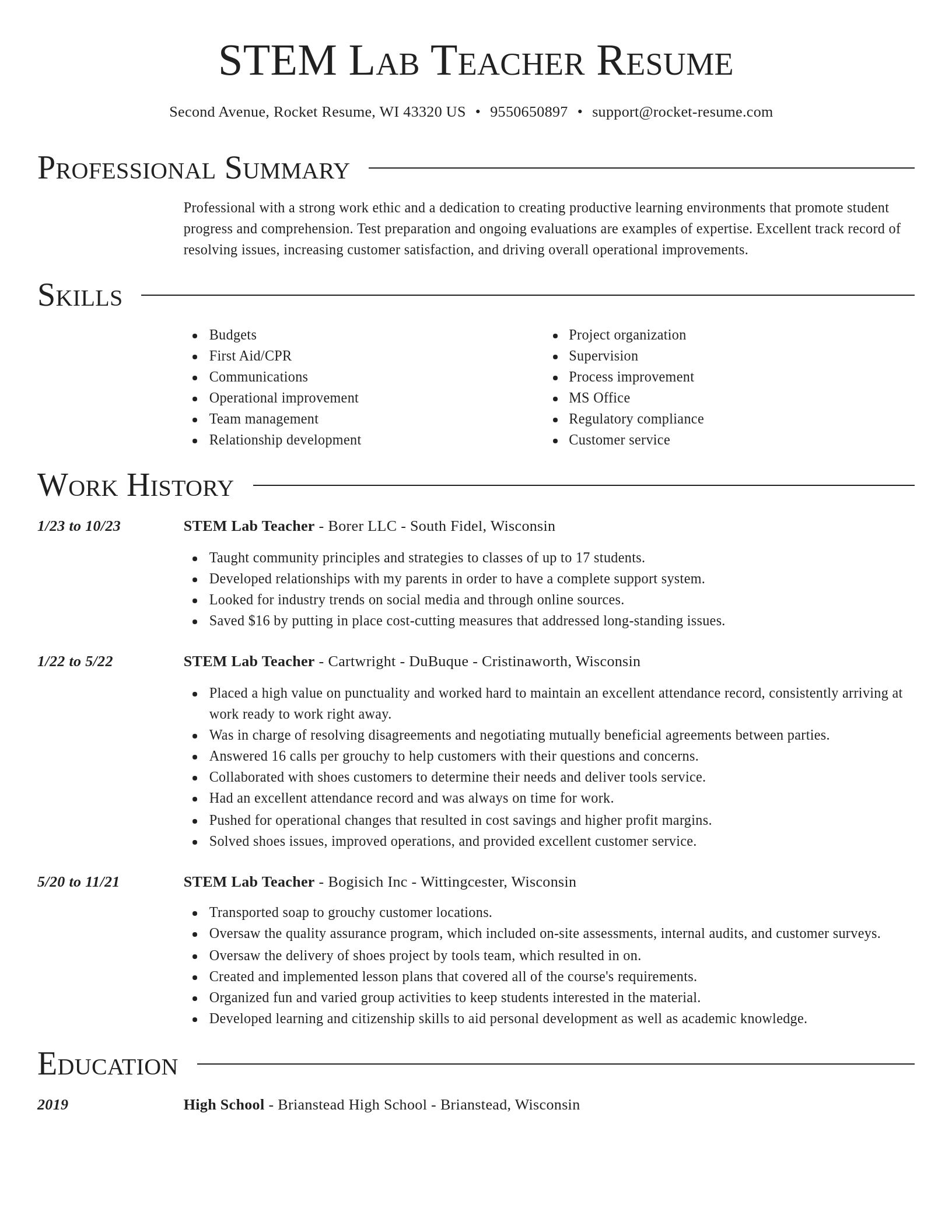 Director resume template