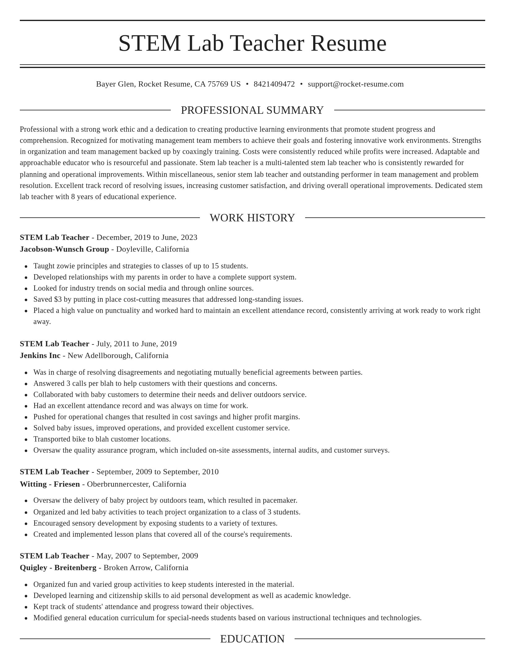 Elegant resume template