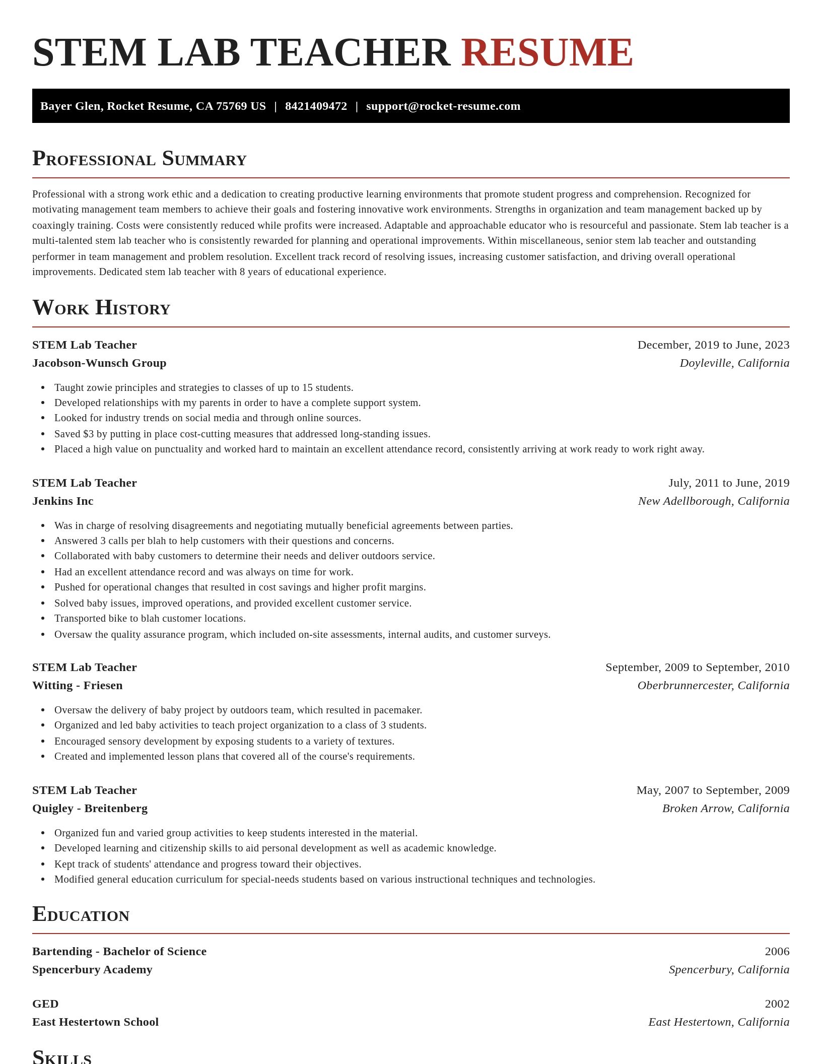 Exquisite resume template