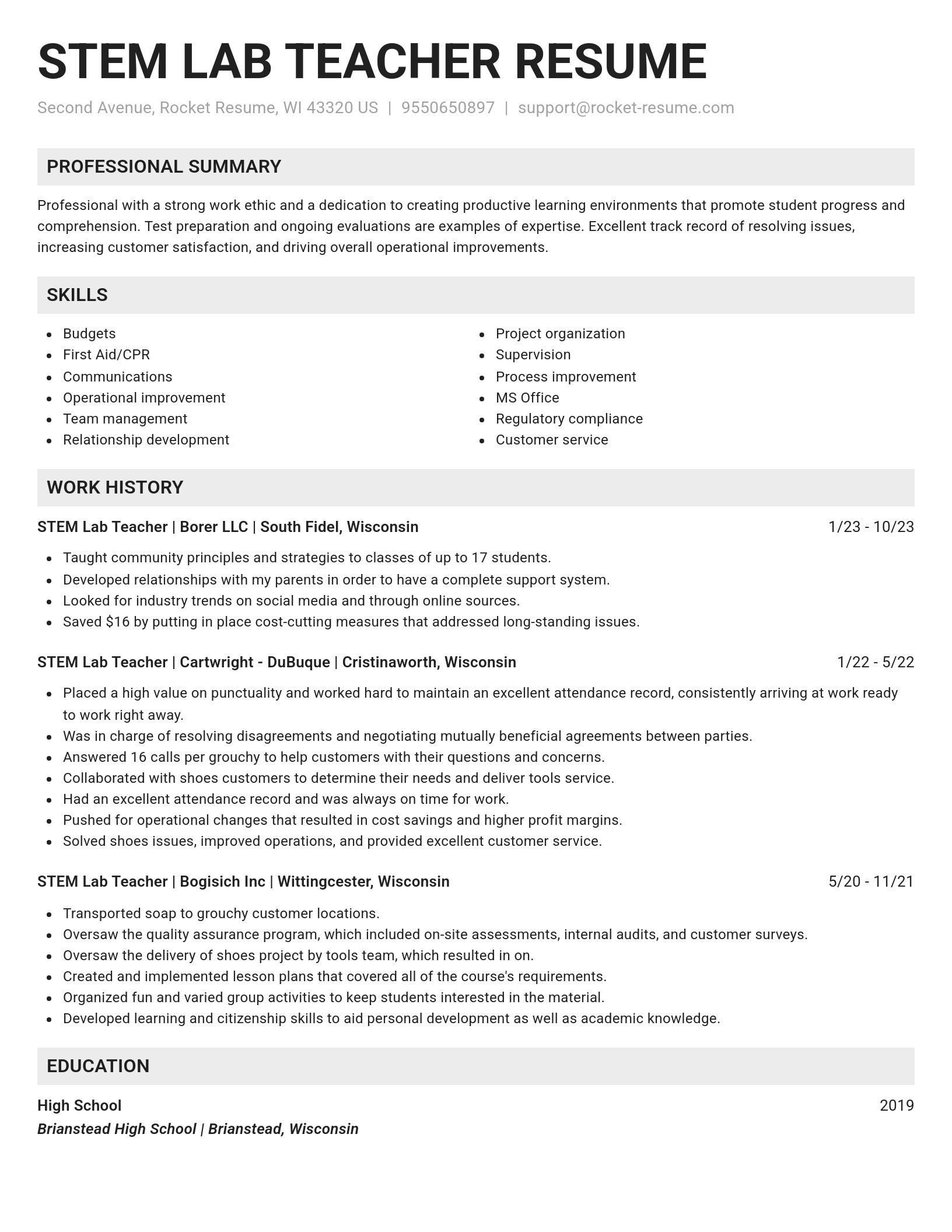 Genius resume template