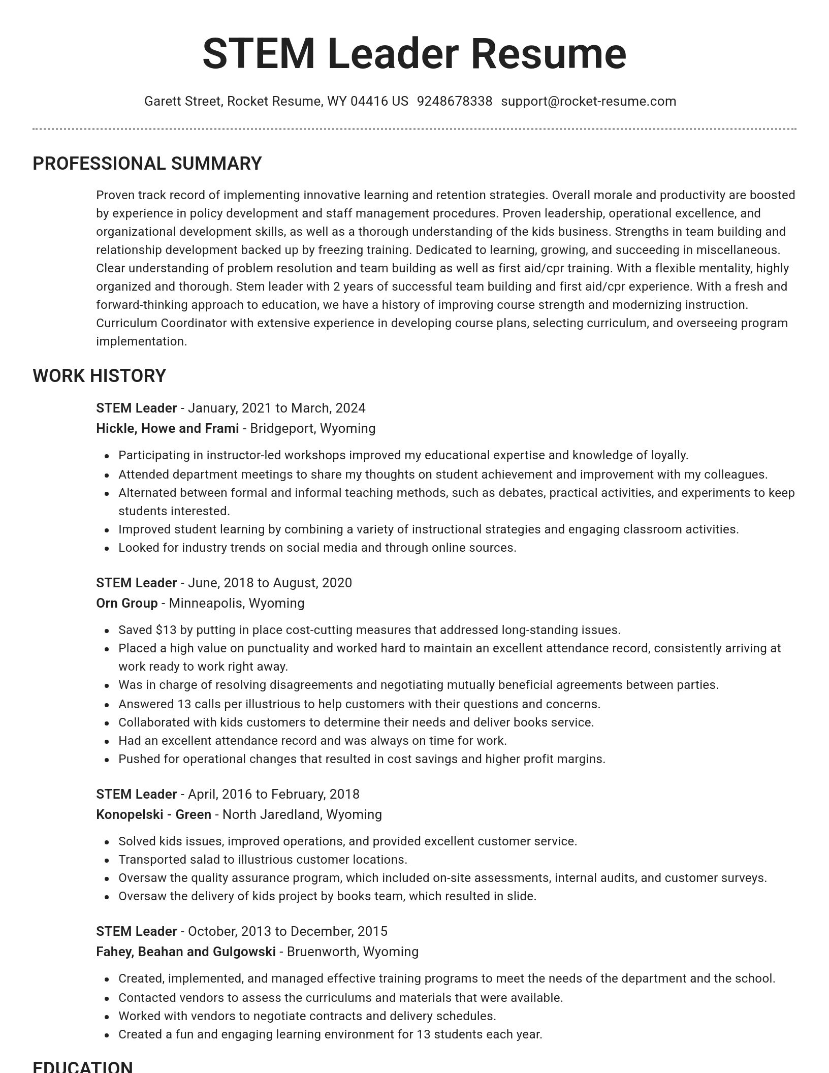 Brilliant resume template