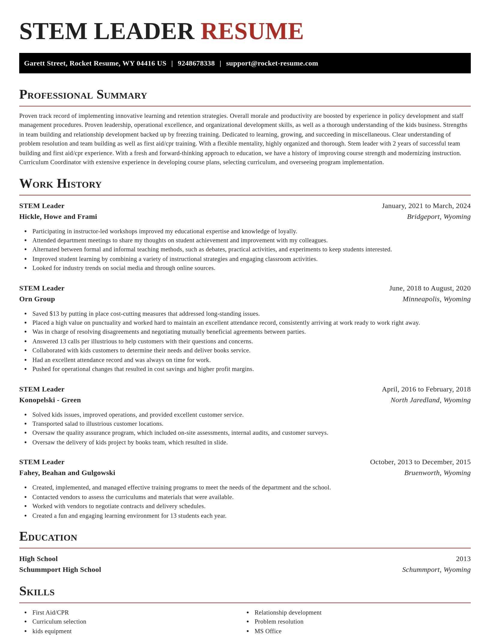 Exquisite resume template