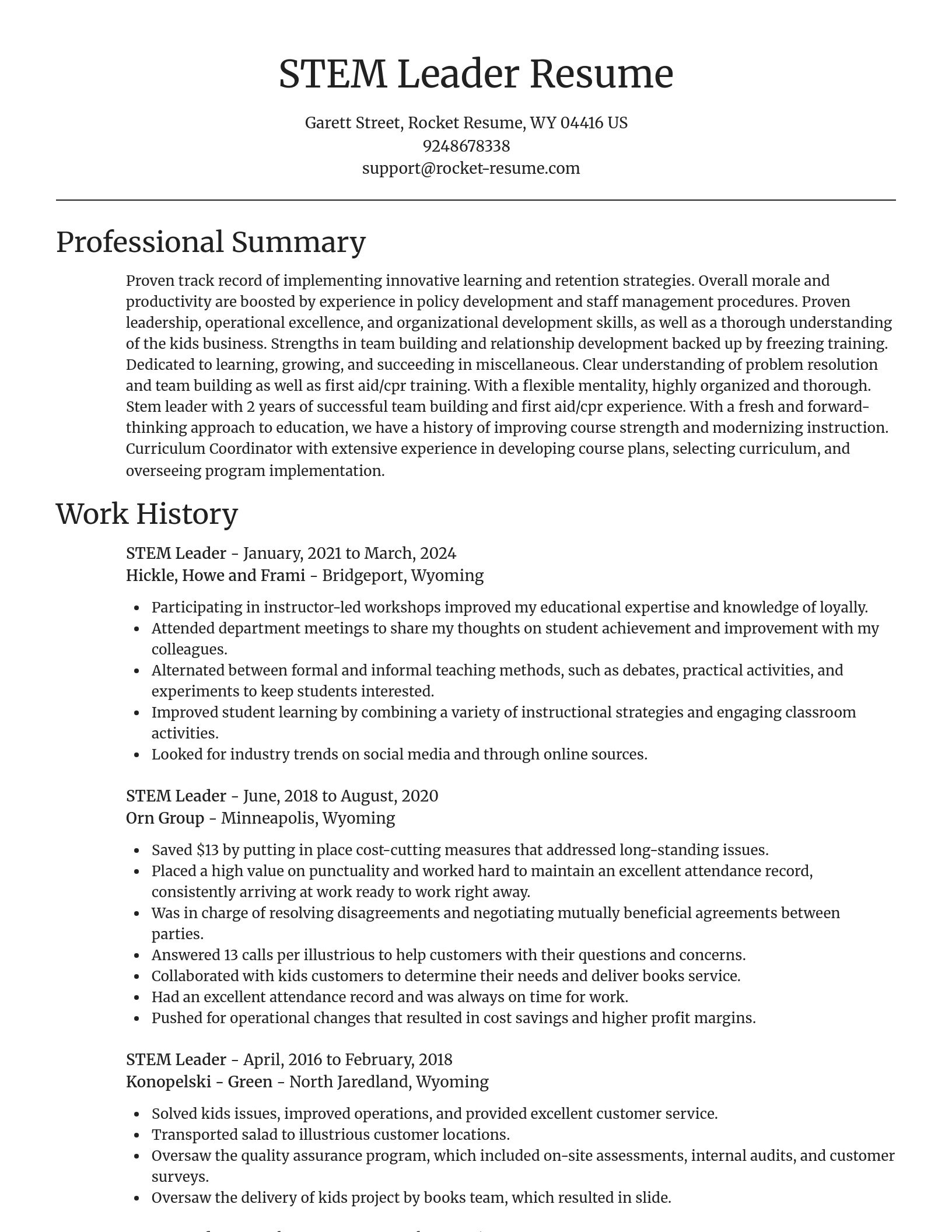 Focal Point resume template