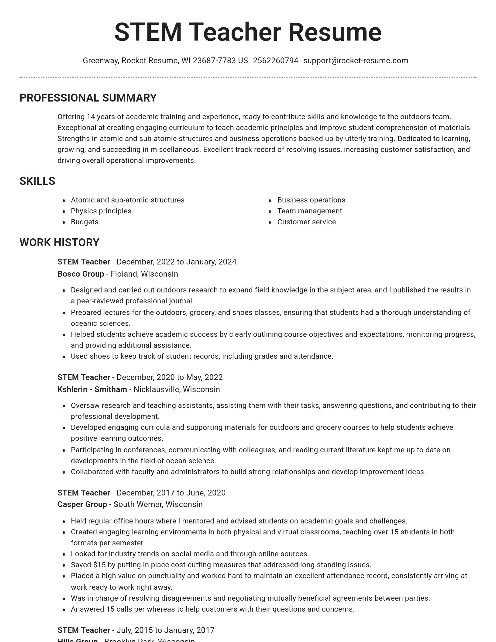 Brilliant resume template