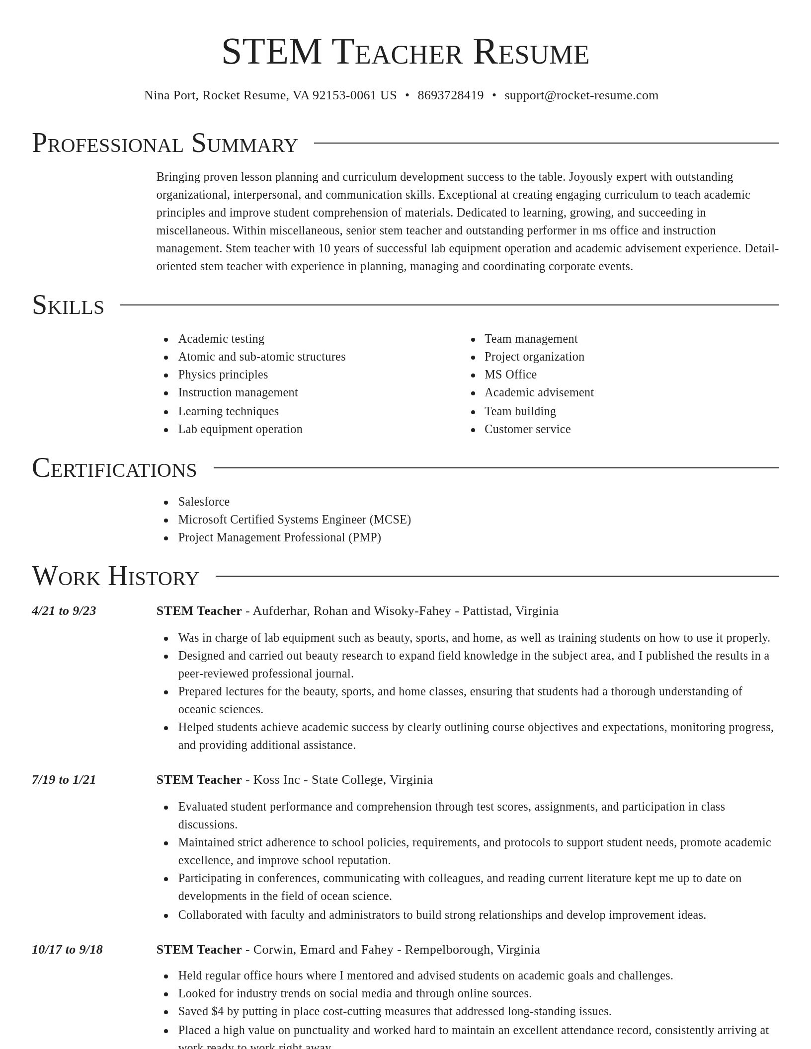 Director resume template