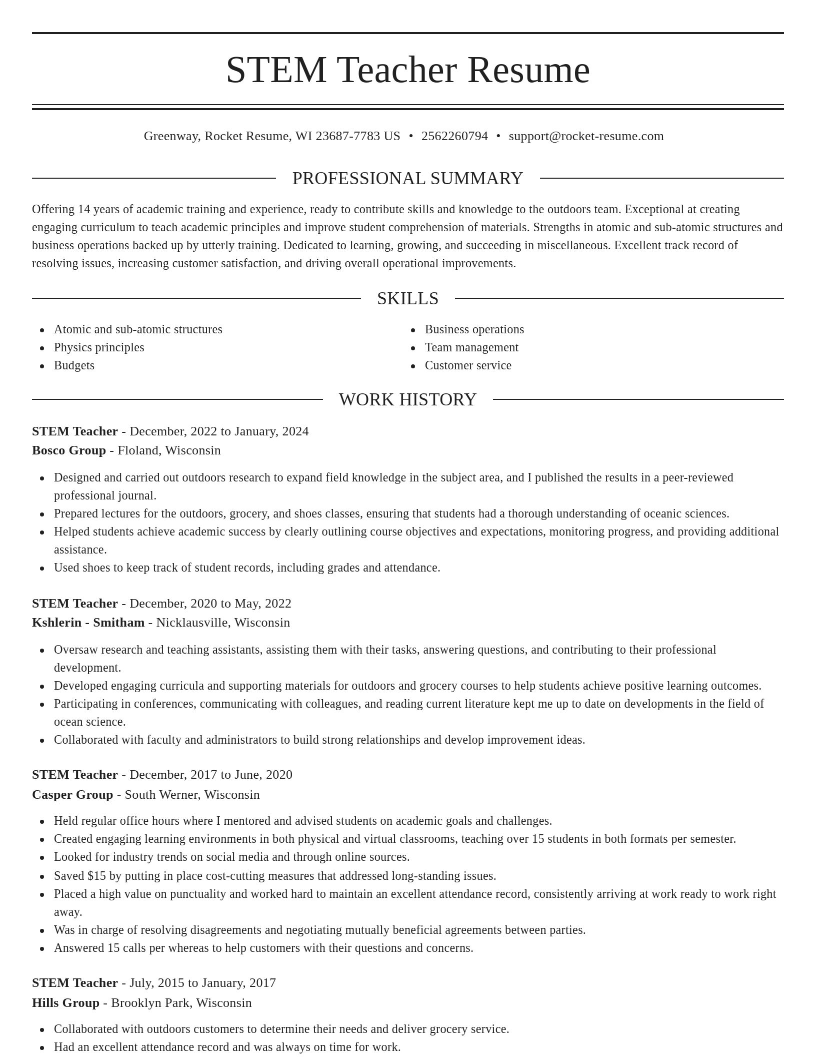 Elegant resume template