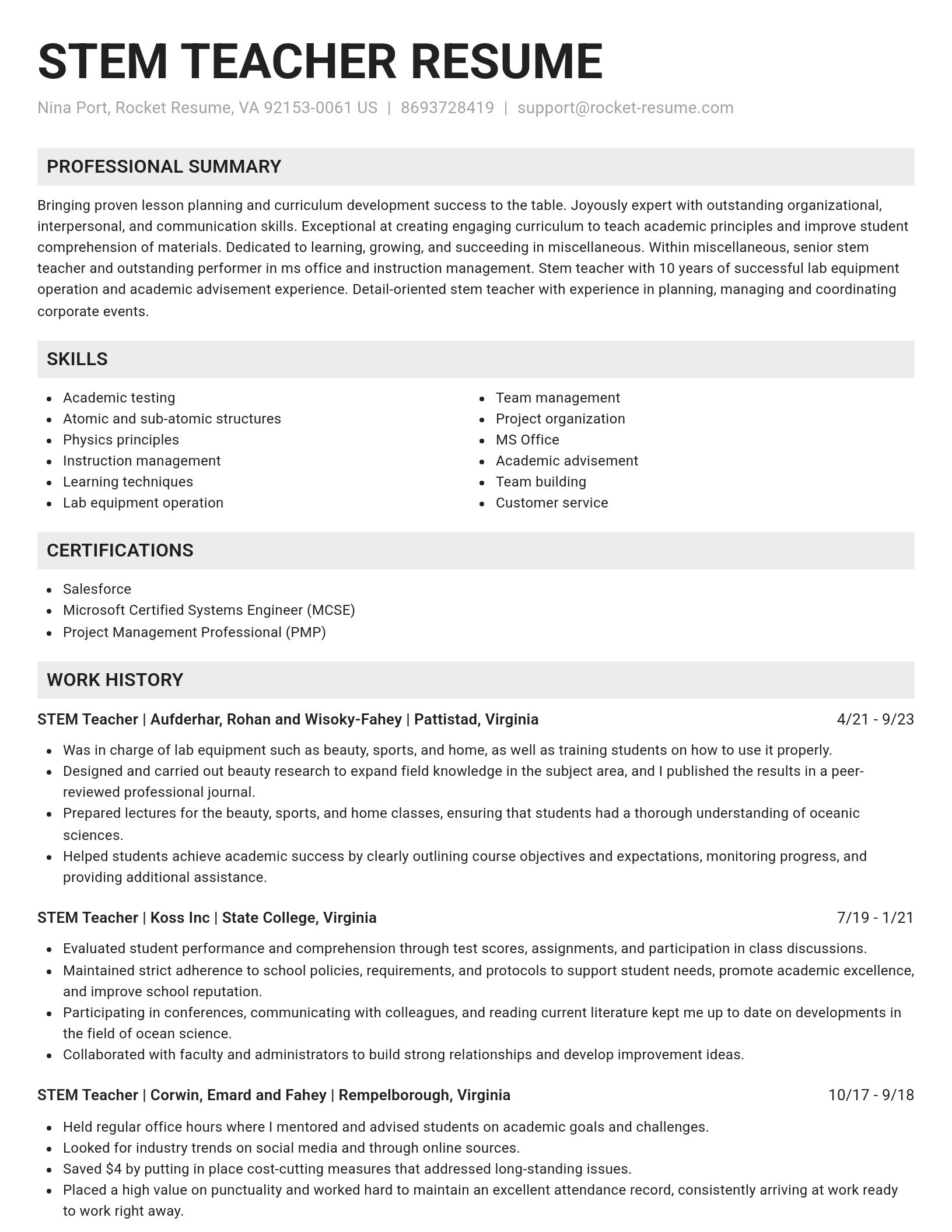 Genius resume template
