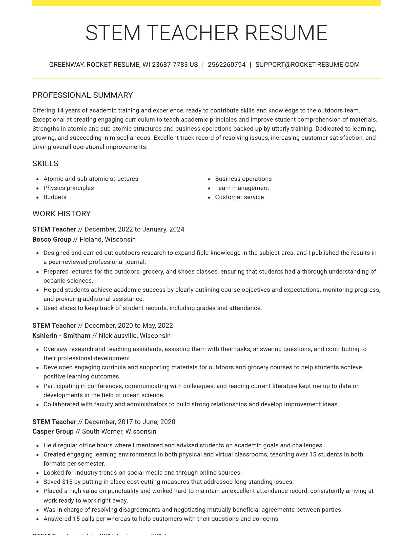Grand resume template