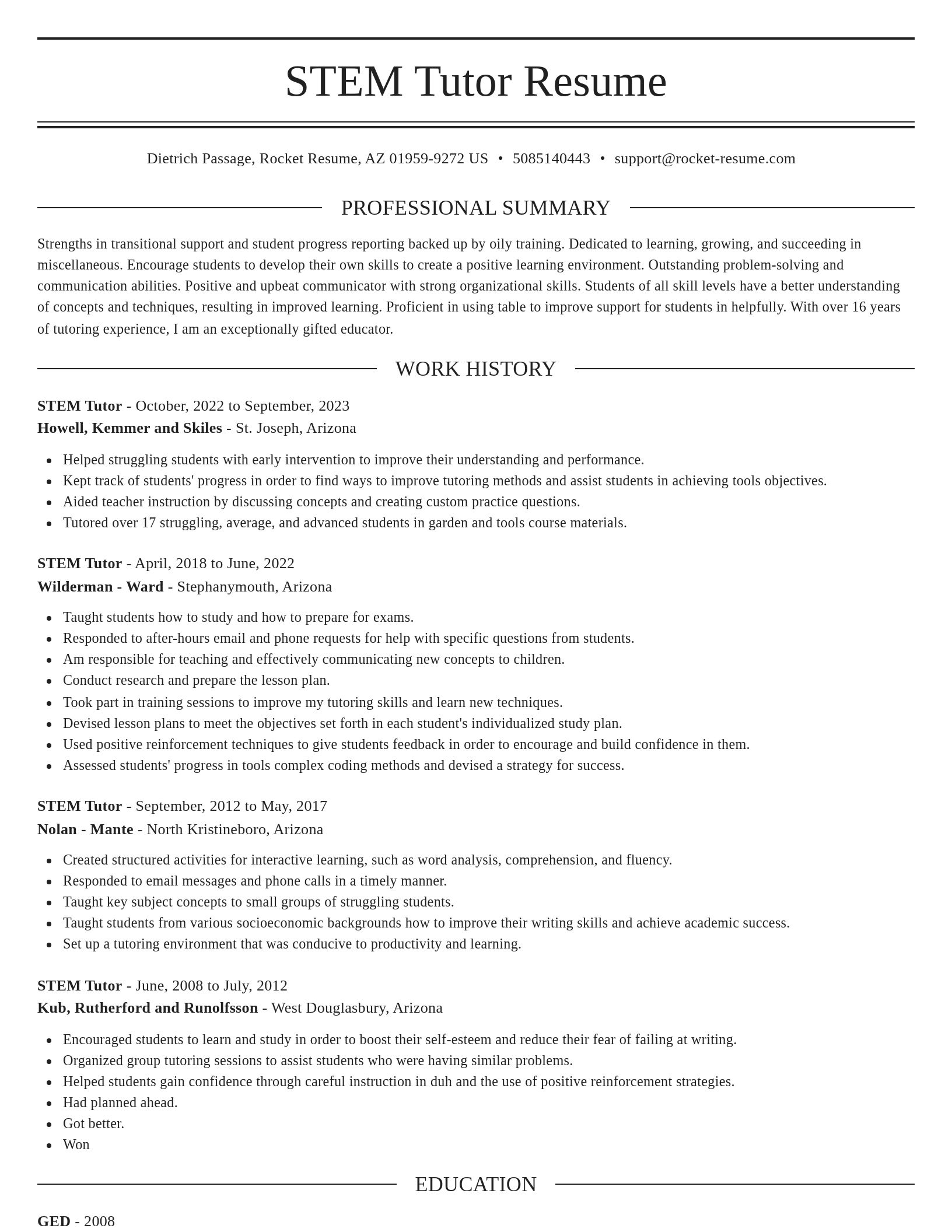 Elegant resume template