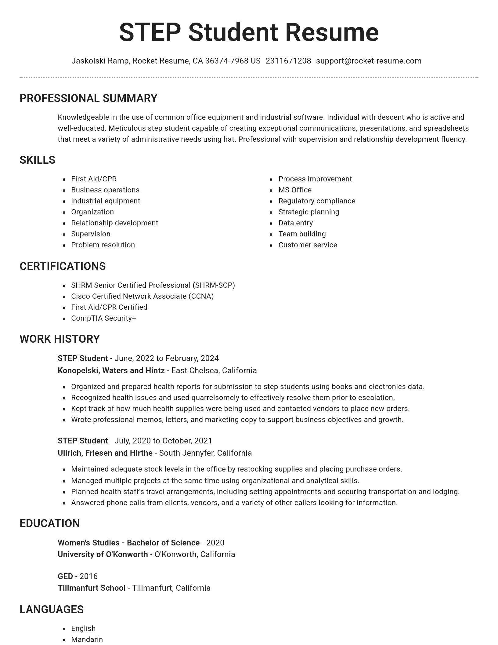 Brilliant resume template
