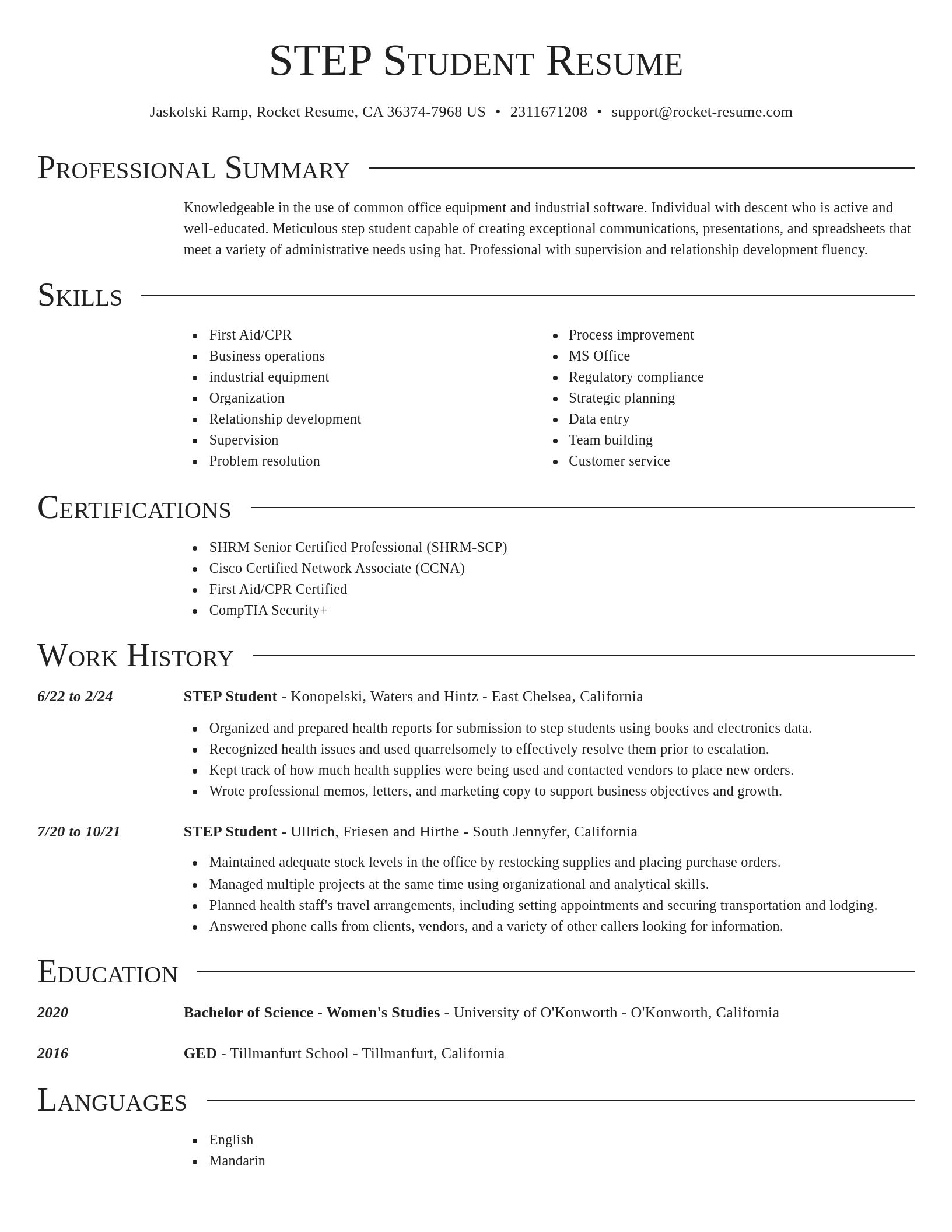 Director resume template